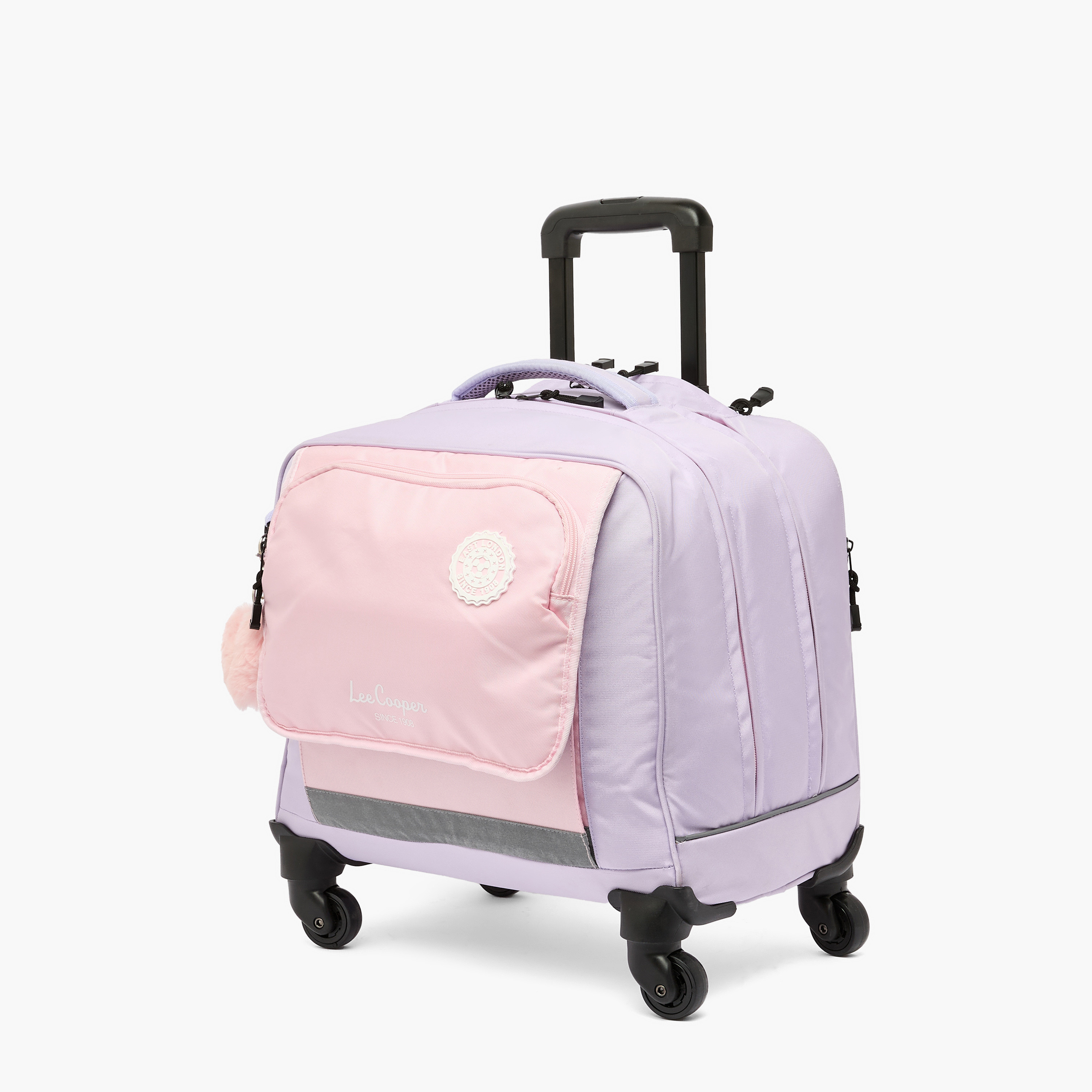 Lee Cooper Colourblock 3-Piece Trolley Bag for Kids 13+ Years with Pouch and Lunch Bag-school-bagsandbackpacks-trolleybags-image-9