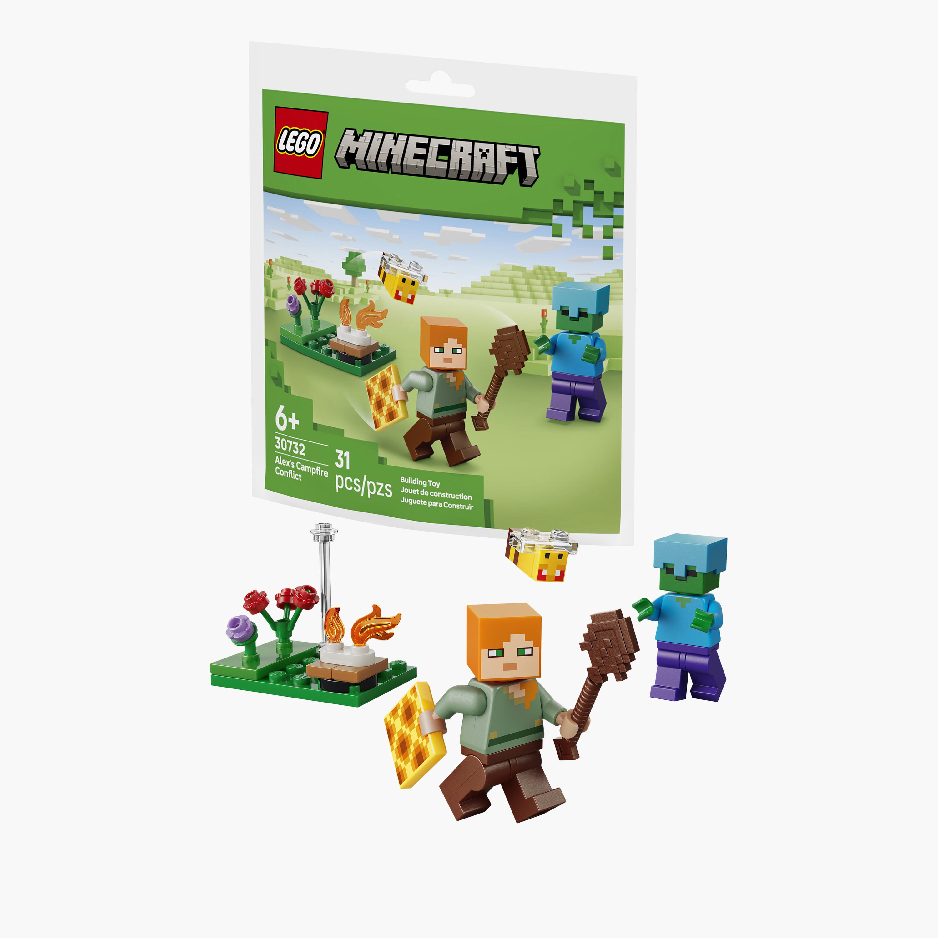 Lego Minecraft Alex's Campfire Conflict Block Playset-toys-buildingblocks-blocks-image-1