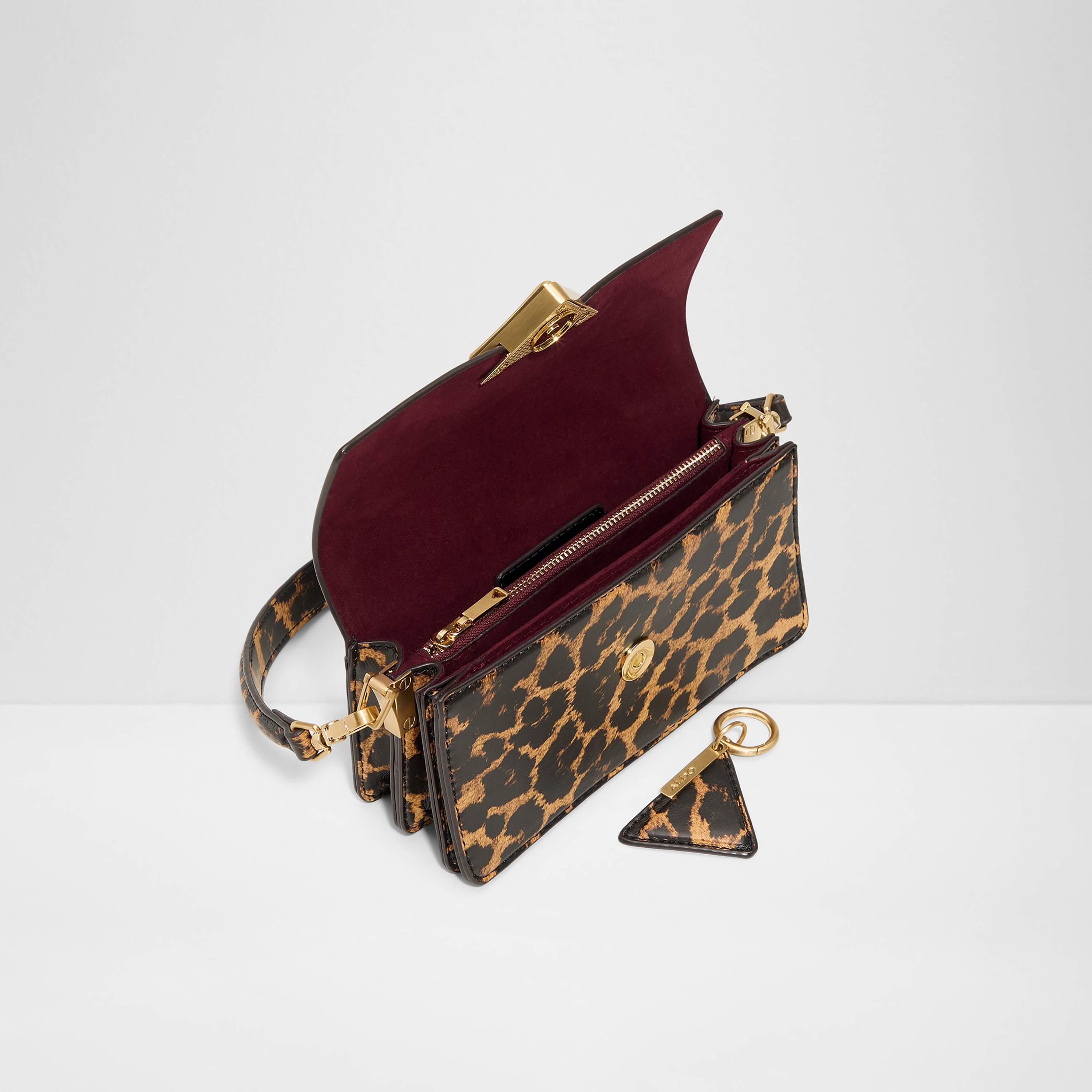 Aldo Luxecarry2.0 Leopard Print Single Handle Shoulder Bag with Flap Closure & Strap-women-bagsandwallets-handbags-image-3