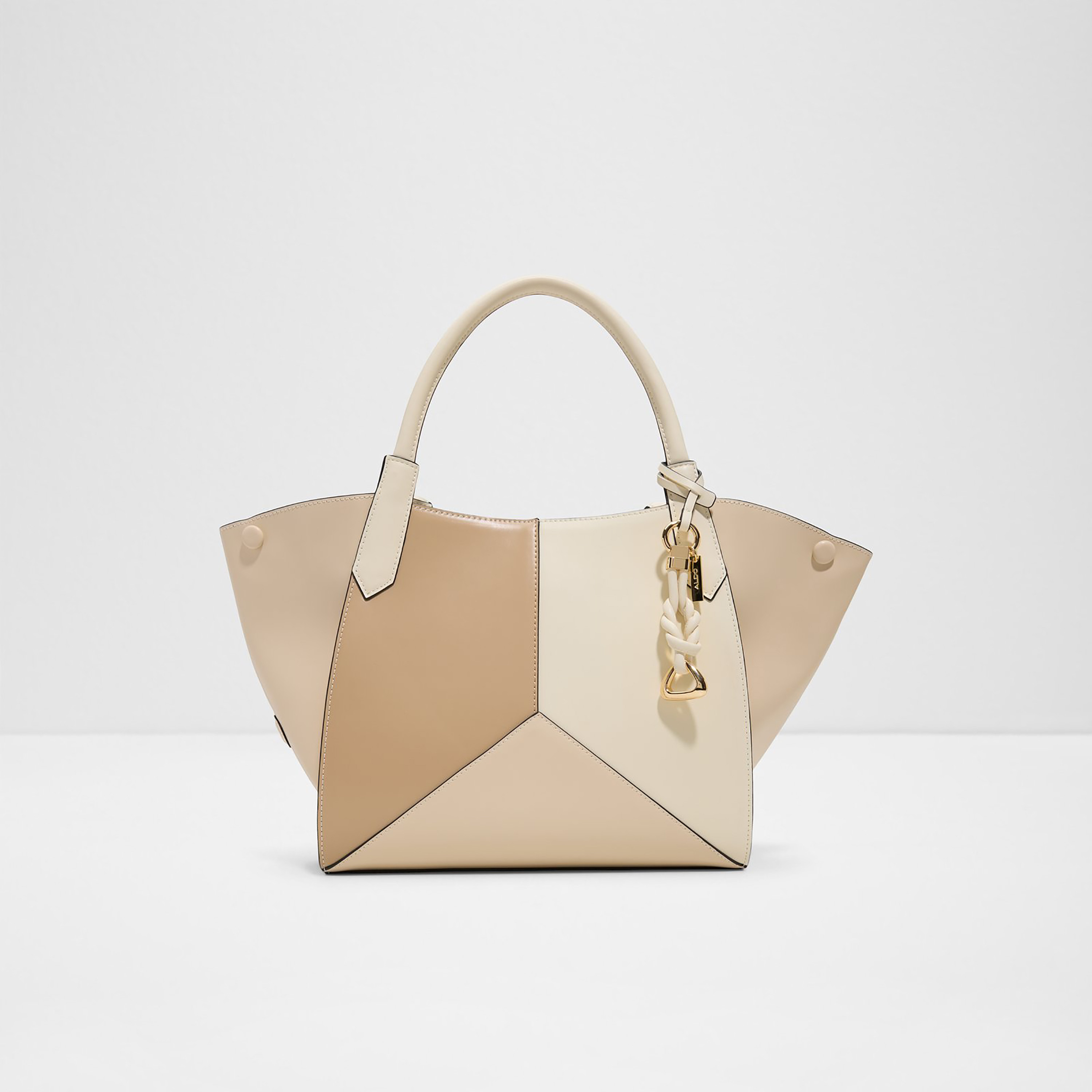 Aldo Iveyma Color Blocked Double Handle Tote Bag with Magnetic Closure-women-bagsandwallets-handbags-image-1