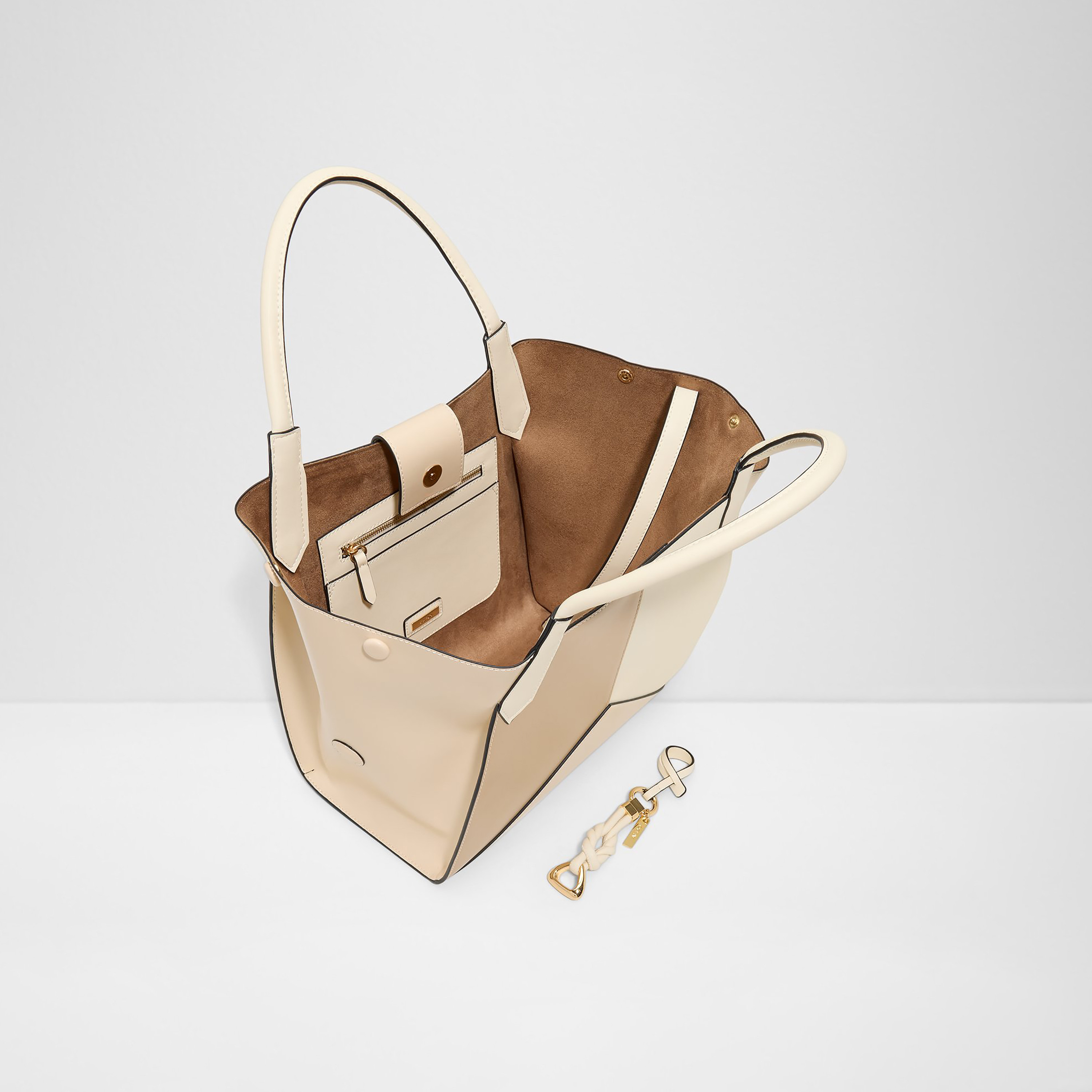 Aldo Iveyma Color Blocked Double Handle Tote Bag with Magnetic Closure-women-bagsandwallets-handbags-image-3