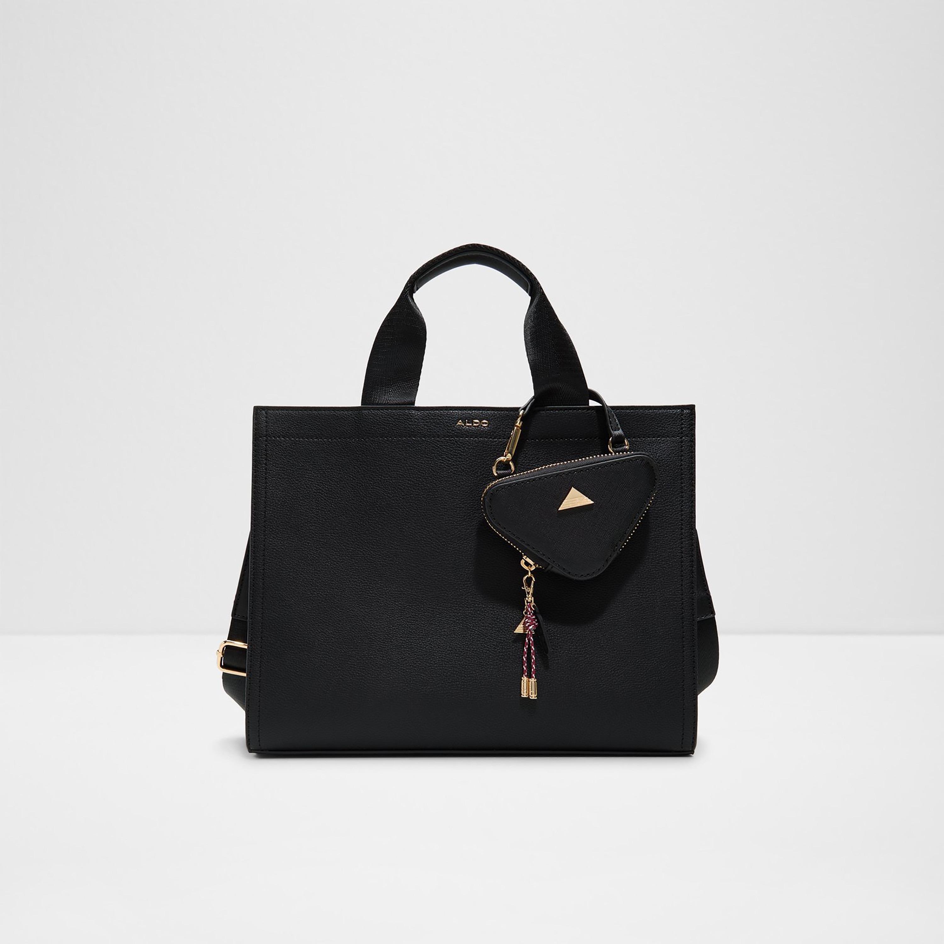 Aldo Mtl72 Plain Double Handle Tote Bag & Pouch with Open Top and Adjustable Strap-women-bagsandwallets-handbags-image-1