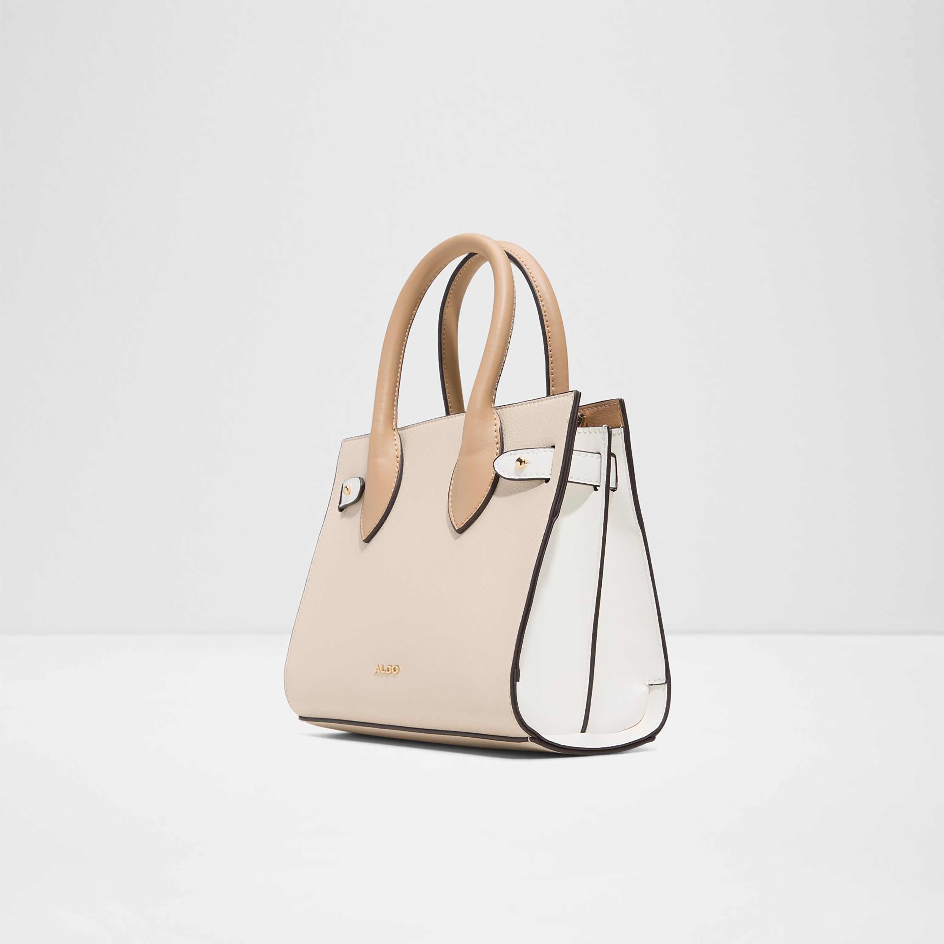 Aldo Auralie Textured Double Handle Satchel Bag & Pouch with Open Top & Adjustable Strap-women-bagsandwallets-handbags-image-2