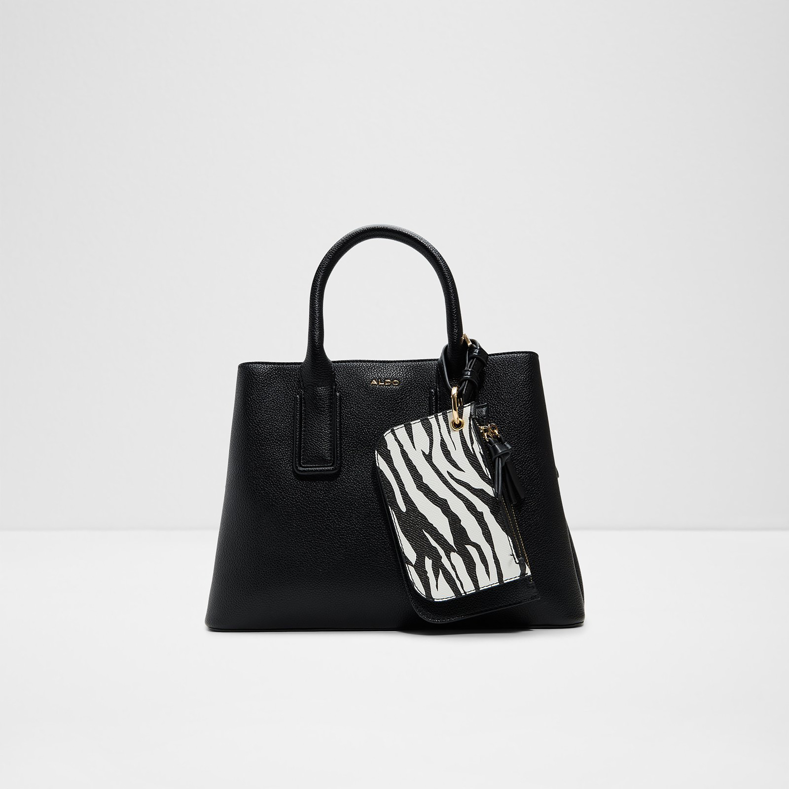 Aldo Jeynna Textured Double Handle Satchel Bag with Zip Closure & Adjustable Strap-women-bagsandwallets-handbags-image-1