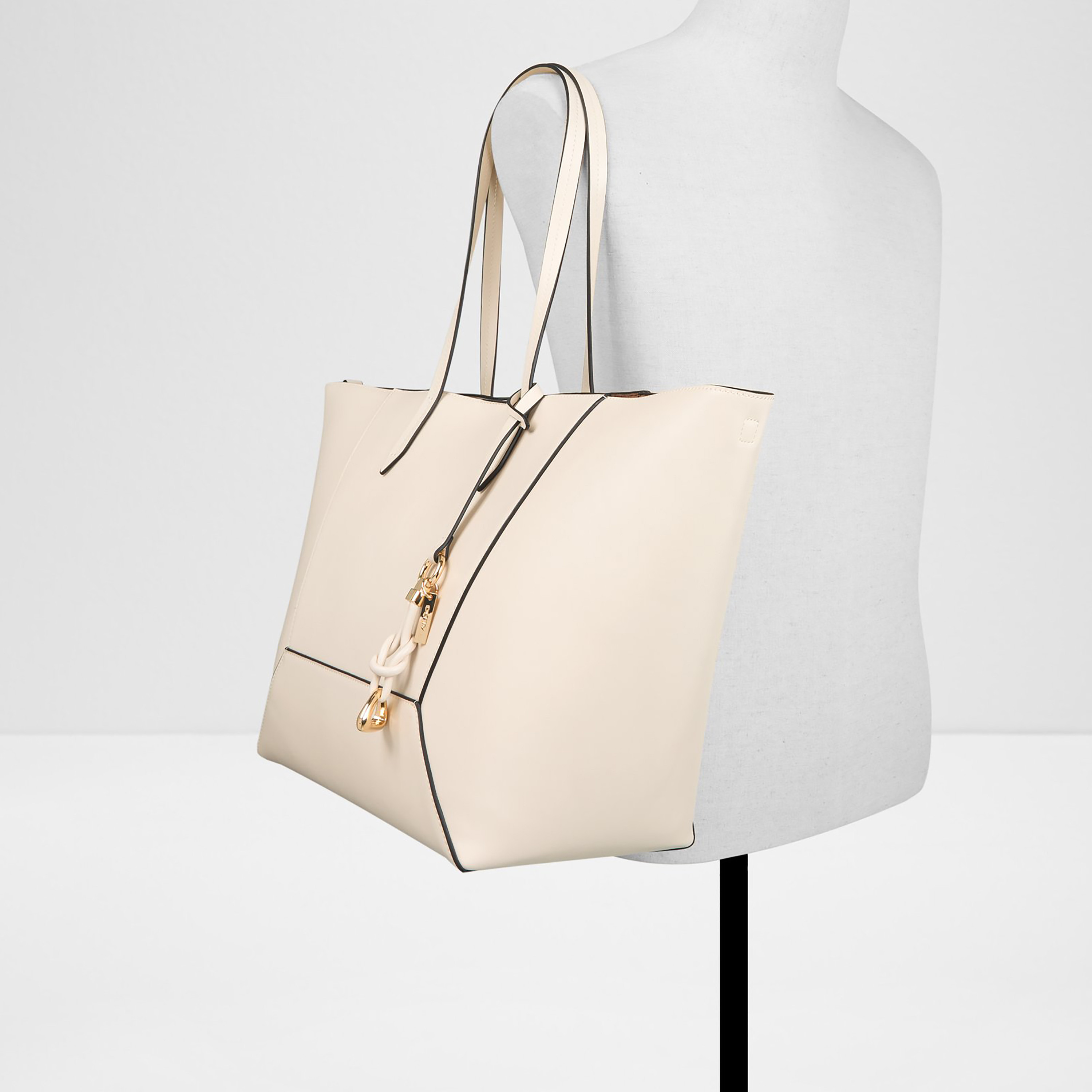 Aldo Salubris Plain Double Handle Tote Bag & Pouch with Magnetic Closure-women-bagsandwallets-handbags-image-4