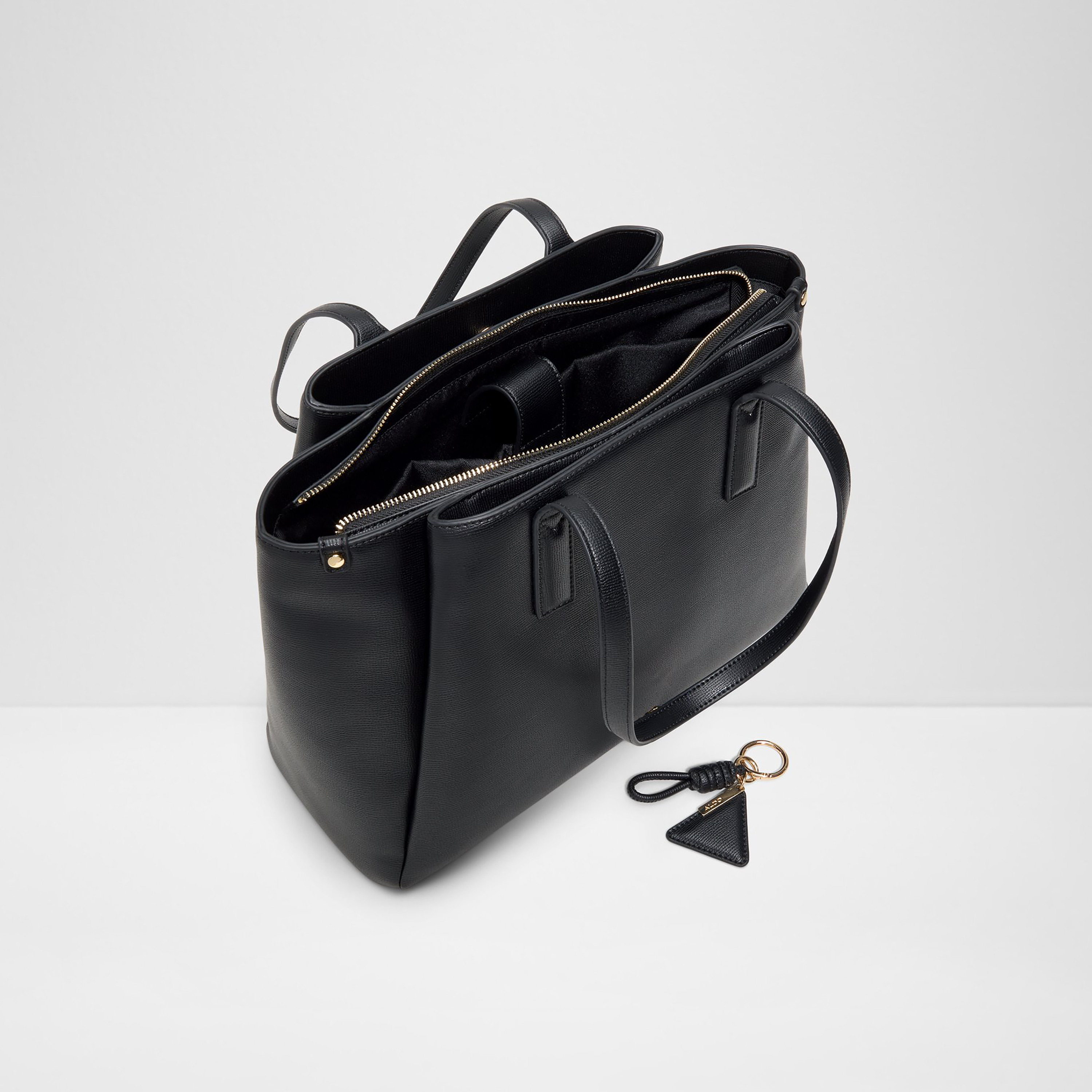 Aldo Abavas Textured Double Handle Tote Bag with Zip Closure-women-bagsandwallets-handbags-image-3