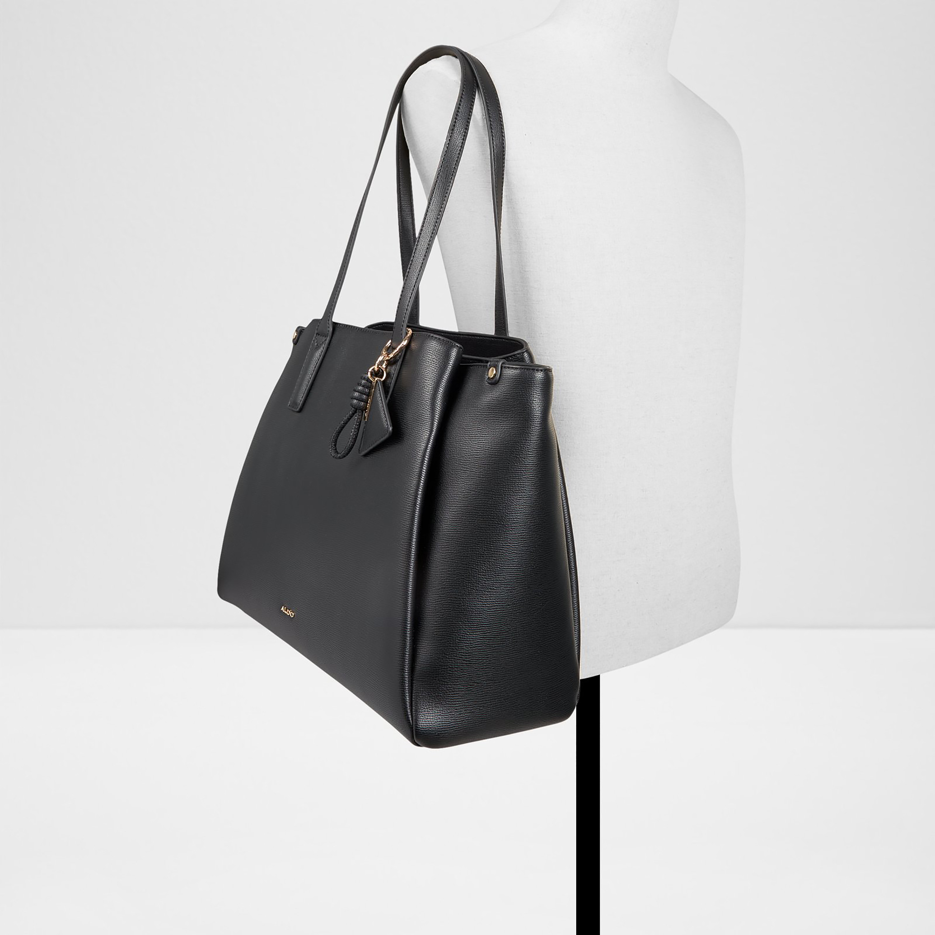 Aldo Abavas Textured Double Handle Tote Bag with Zip Closure-women-bagsandwallets-handbags-image-4