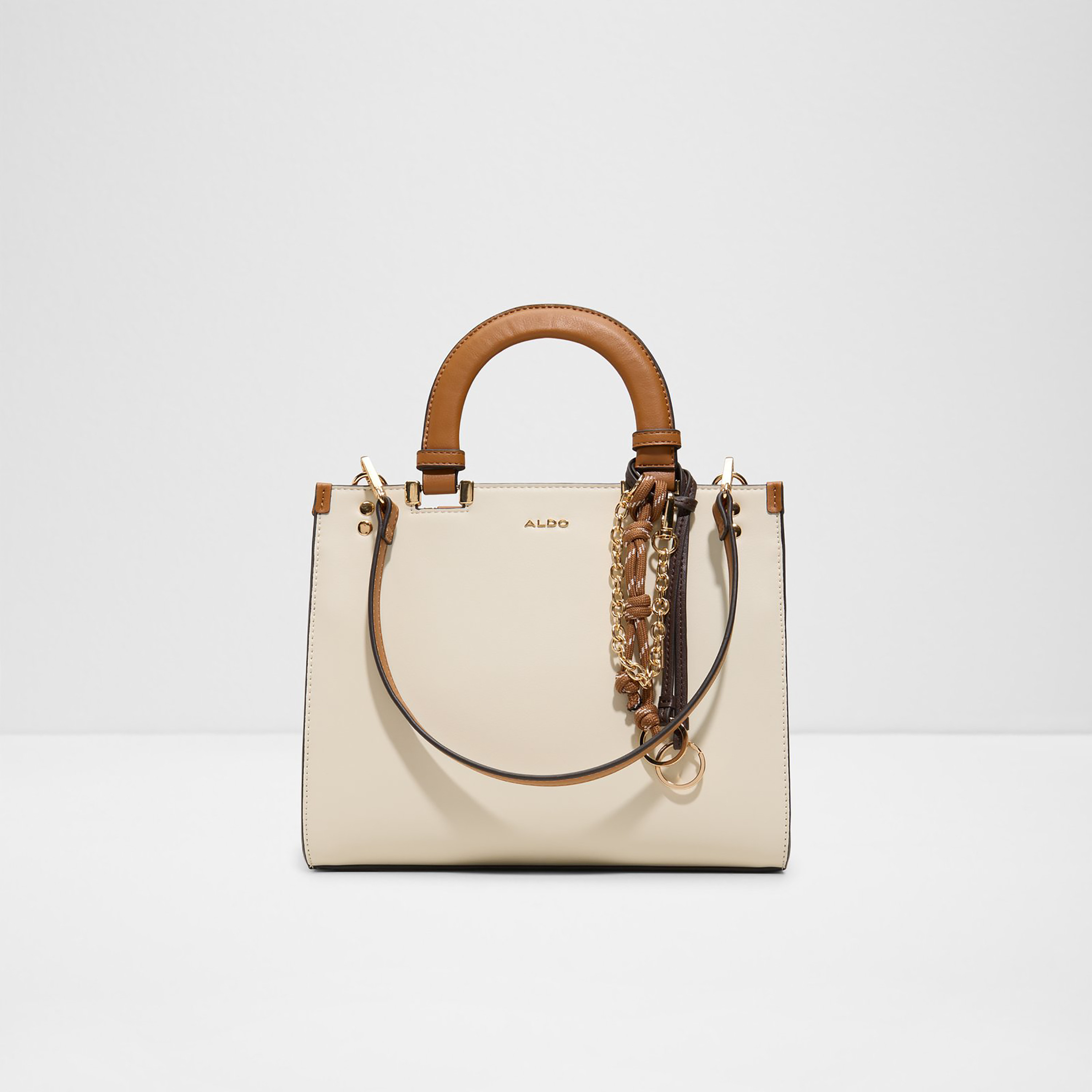 Aldo Almarisa Plain Double Handle Satchel Bag with Zip Closure & Adjustable Strap-women-bagsandwallets-handbags-image-1