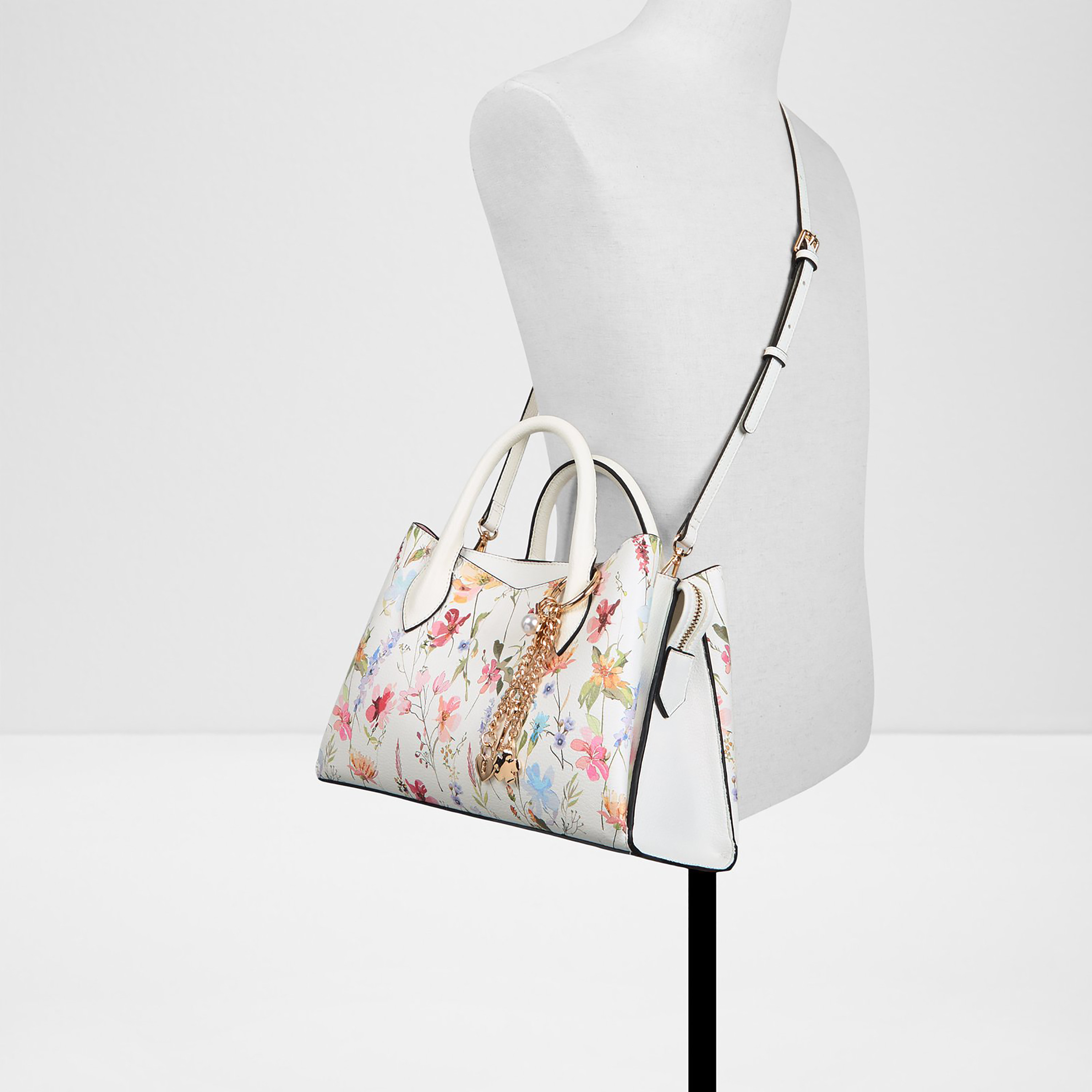 Aldo Carimma Floral Printed Double Handle Satchel Bag with Zip Closure & Adjustable Strap-women-bagsandwallets-handbags-image-4