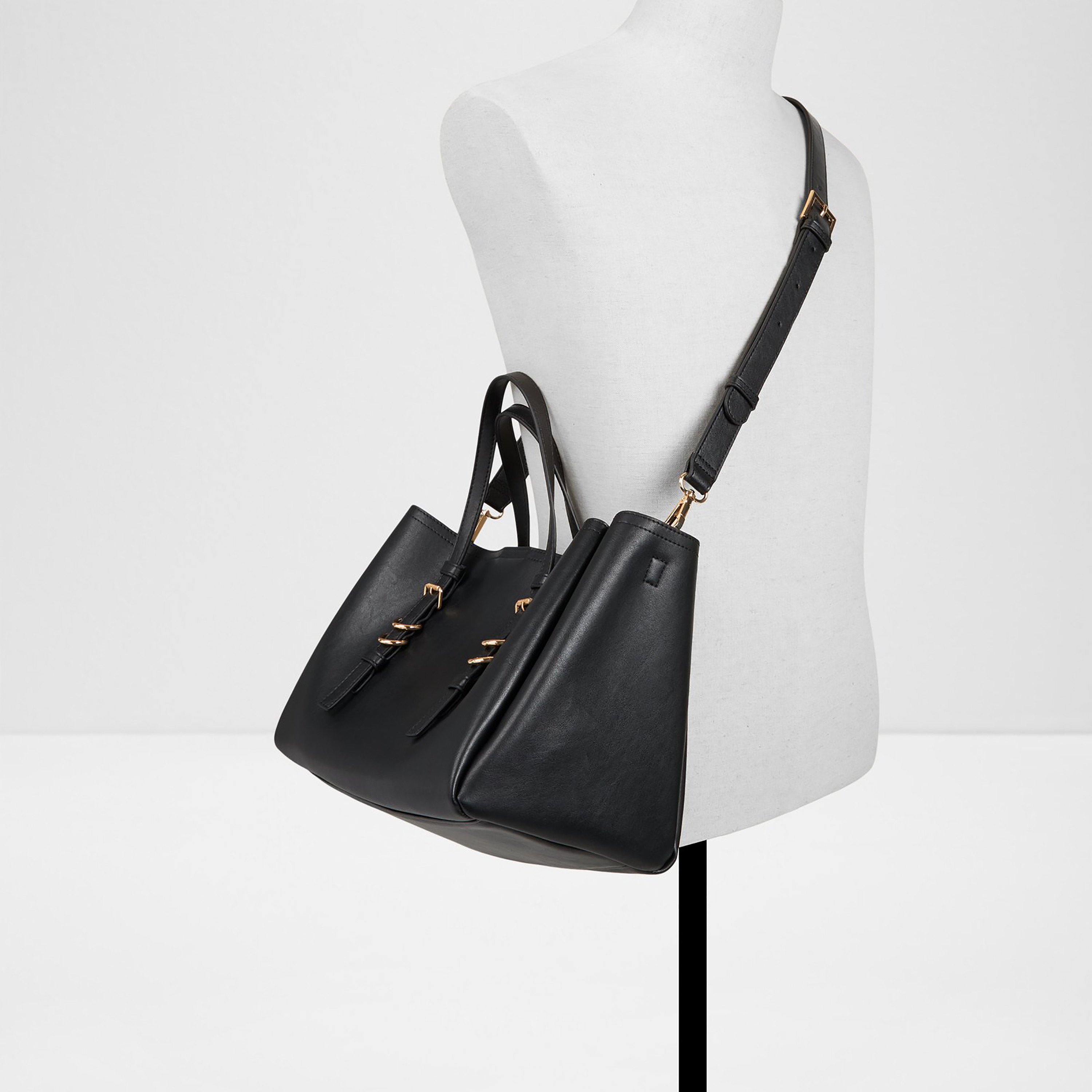 Aldo Meleah Plain Double Handle Tote Bag with Magnetic Closure & Adjustable Strap-women-bagsandwallets-handbags-image-4