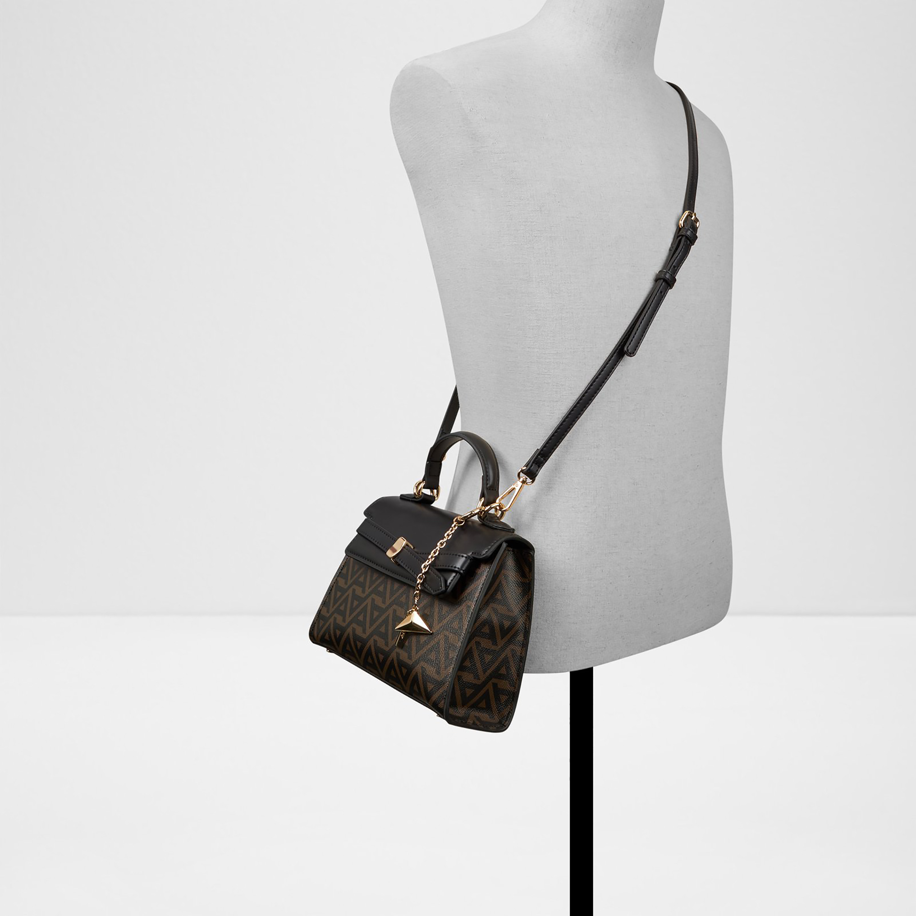 Aldo Alola Monogram Top Handle Mini Satchel Bag with Flap Closure & Adjustable Strap-women-bagsandwallets-handbags-image-4