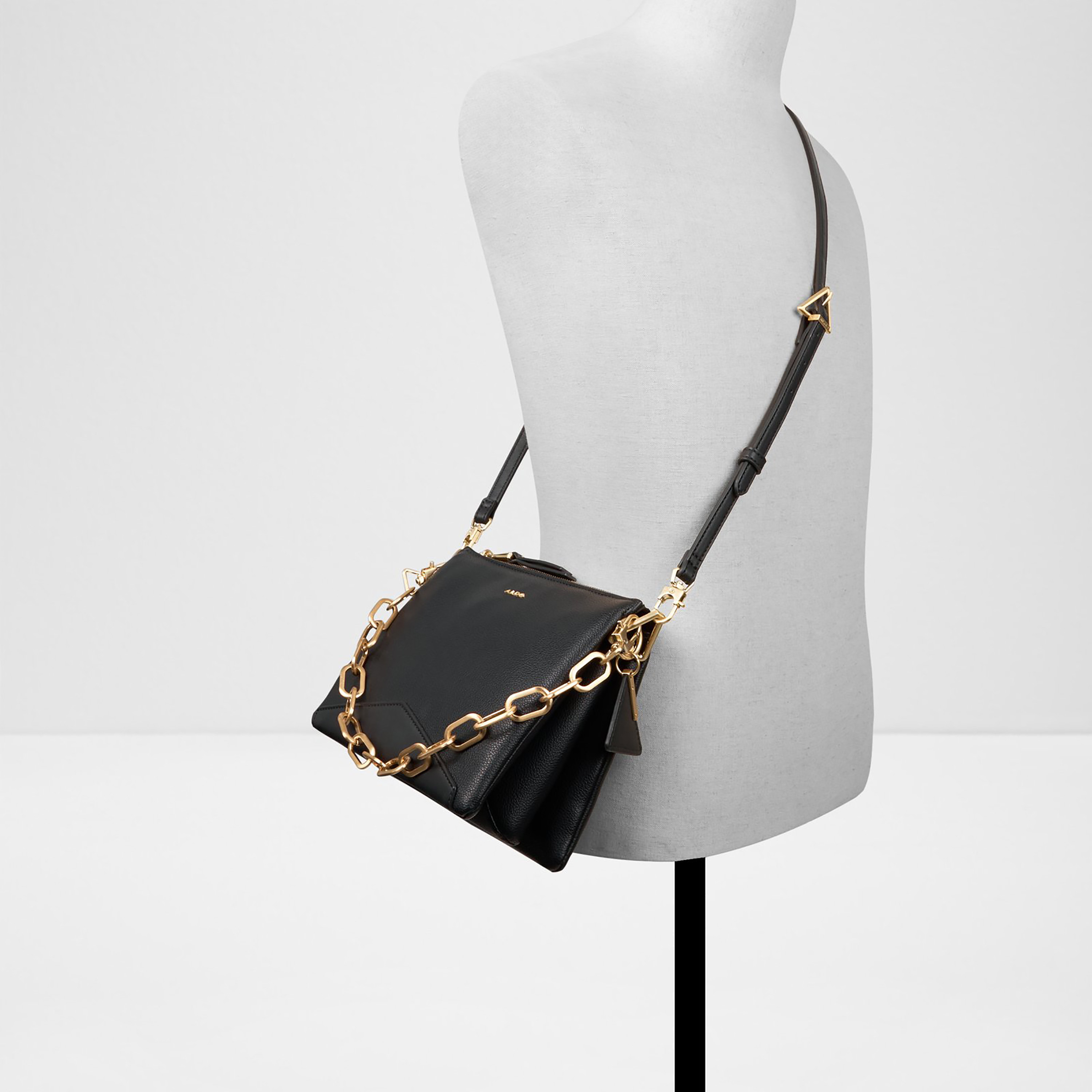 Aldo Lilsoft Plain Sling Bag with Zip Closure and Adjustable Strap-women-bagsandwallets-handbags-image-4