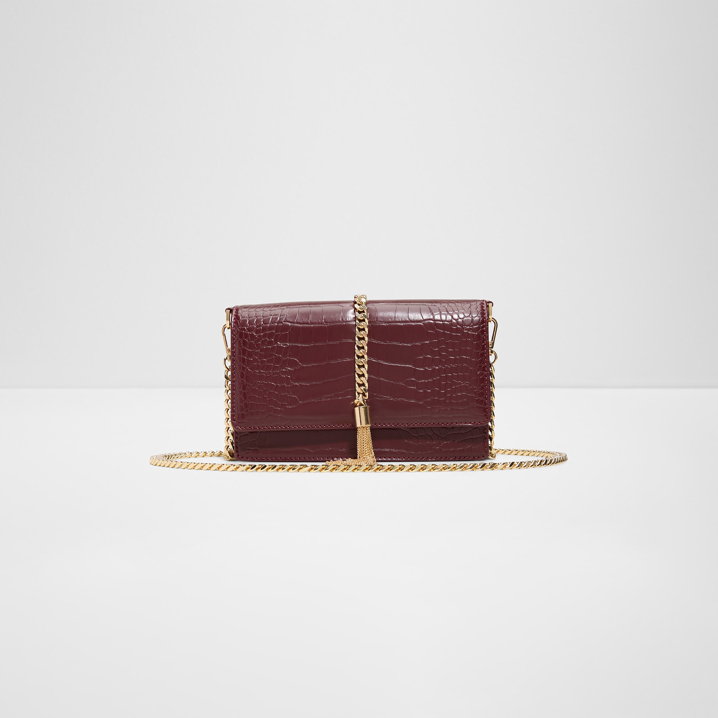 Aldo Lilitha Croc-Textured Sling Bag with Flap Closure and Non-Detachable Strap-women-bagsandwallets-handbags-image-1