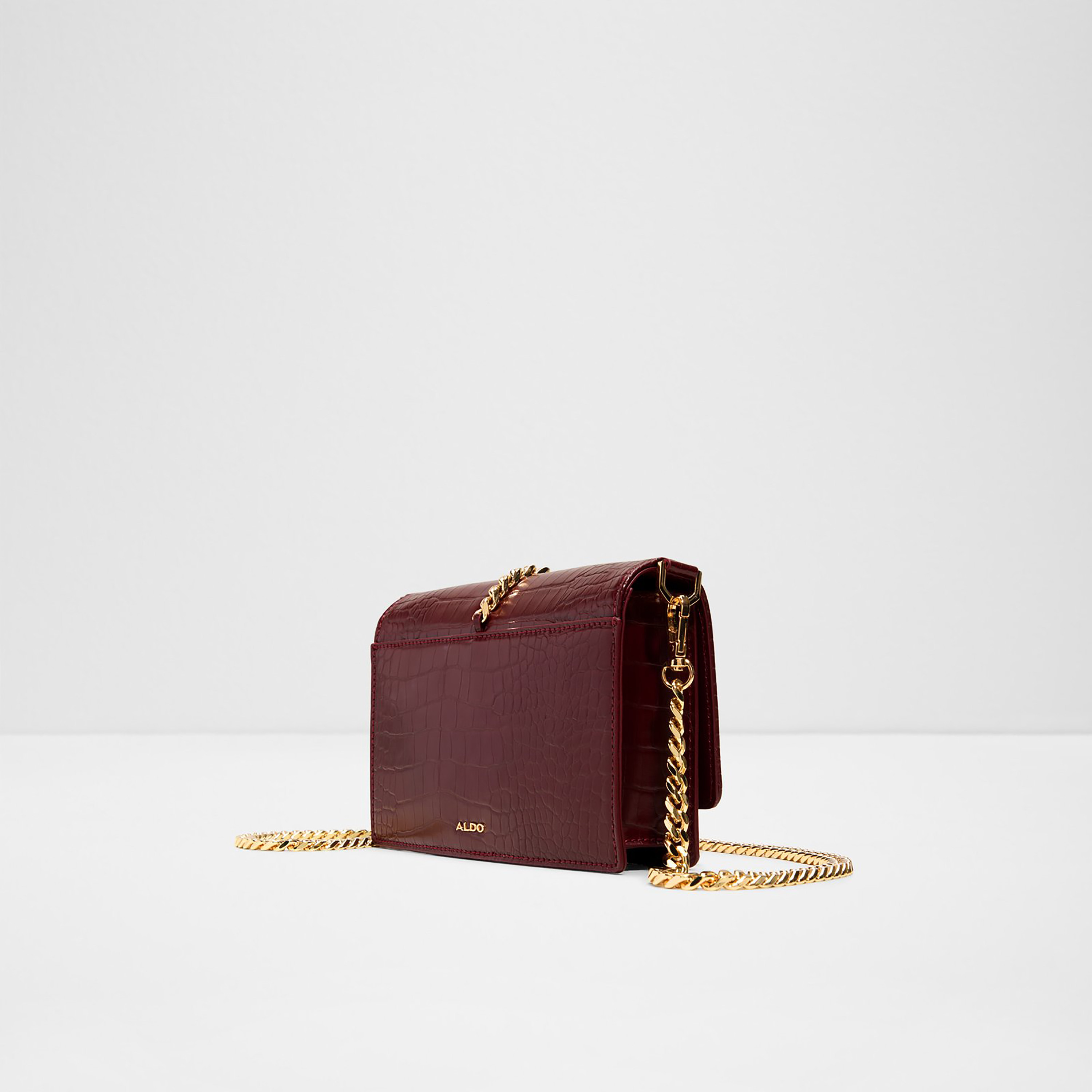 Aldo Lilitha Croc-Textured Sling Bag with Flap Closure and Non-Detachable Strap-women-bagsandwallets-handbags-image-2