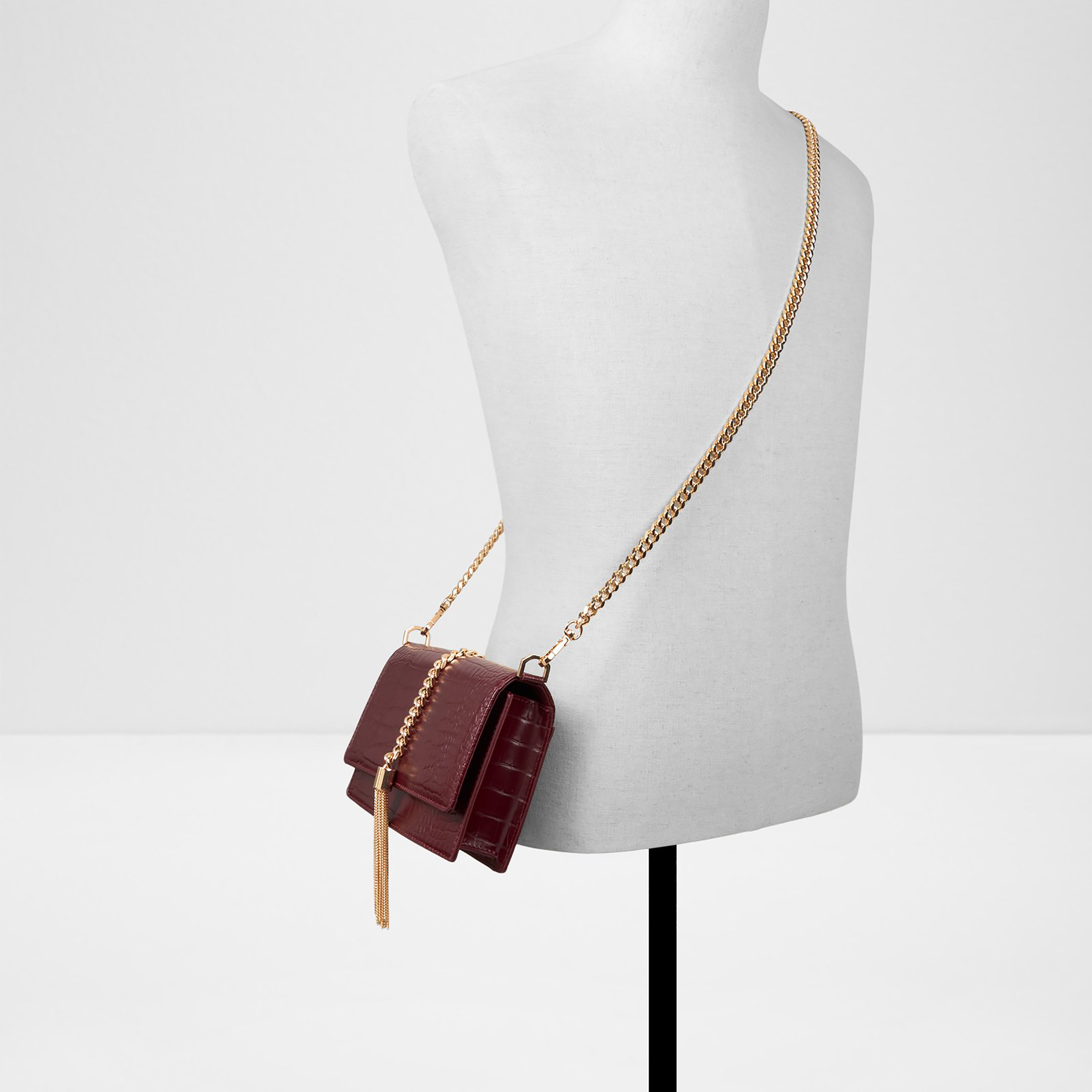 Aldo Lilitha Croc-Textured Sling Bag with Flap Closure and Non-Detachable Strap-women-bagsandwallets-handbags-image-4