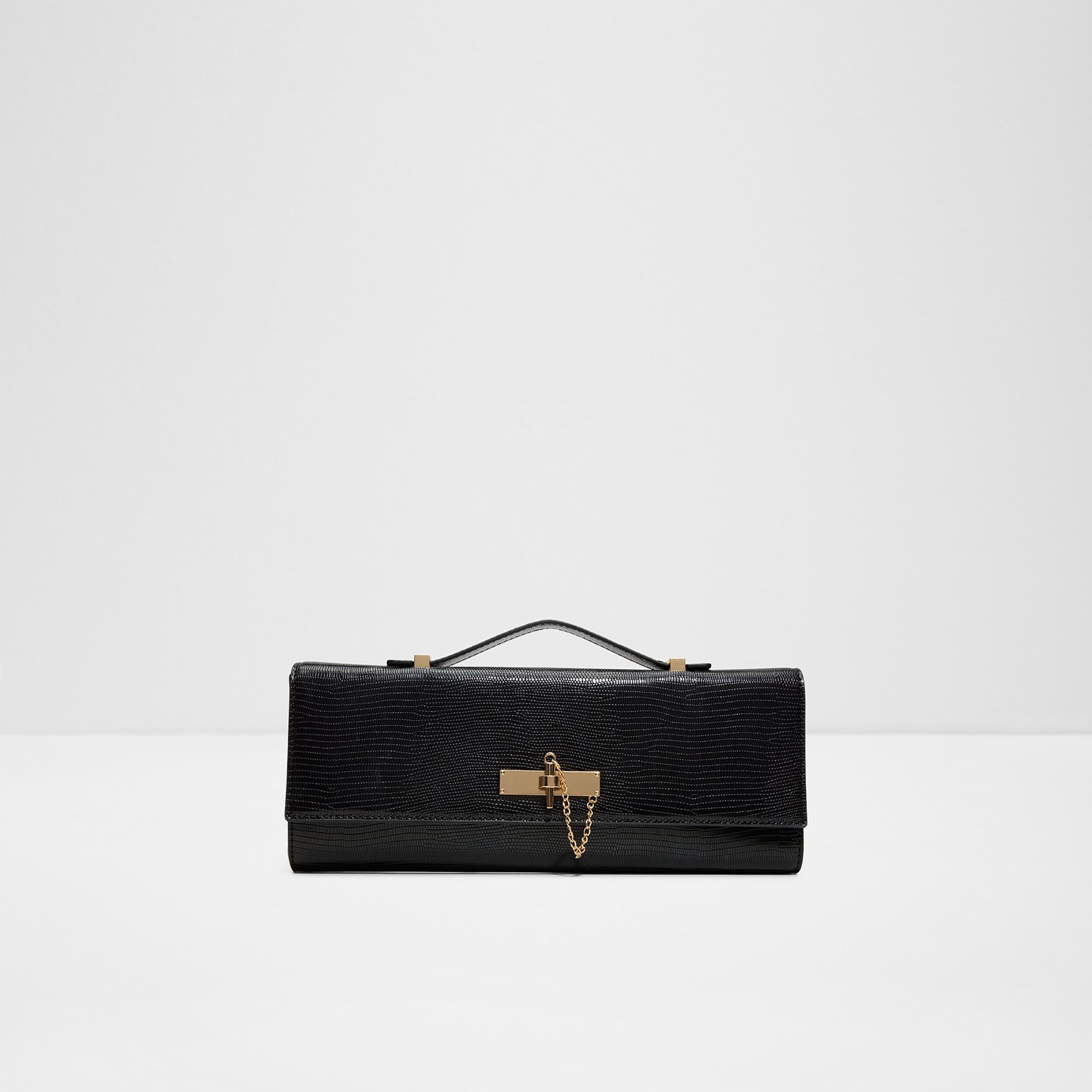 Aldo Roux Croc-Textured Clutch with Flap Closure and Adjustable Strap-women-bagsandwallets-handbags-image-1