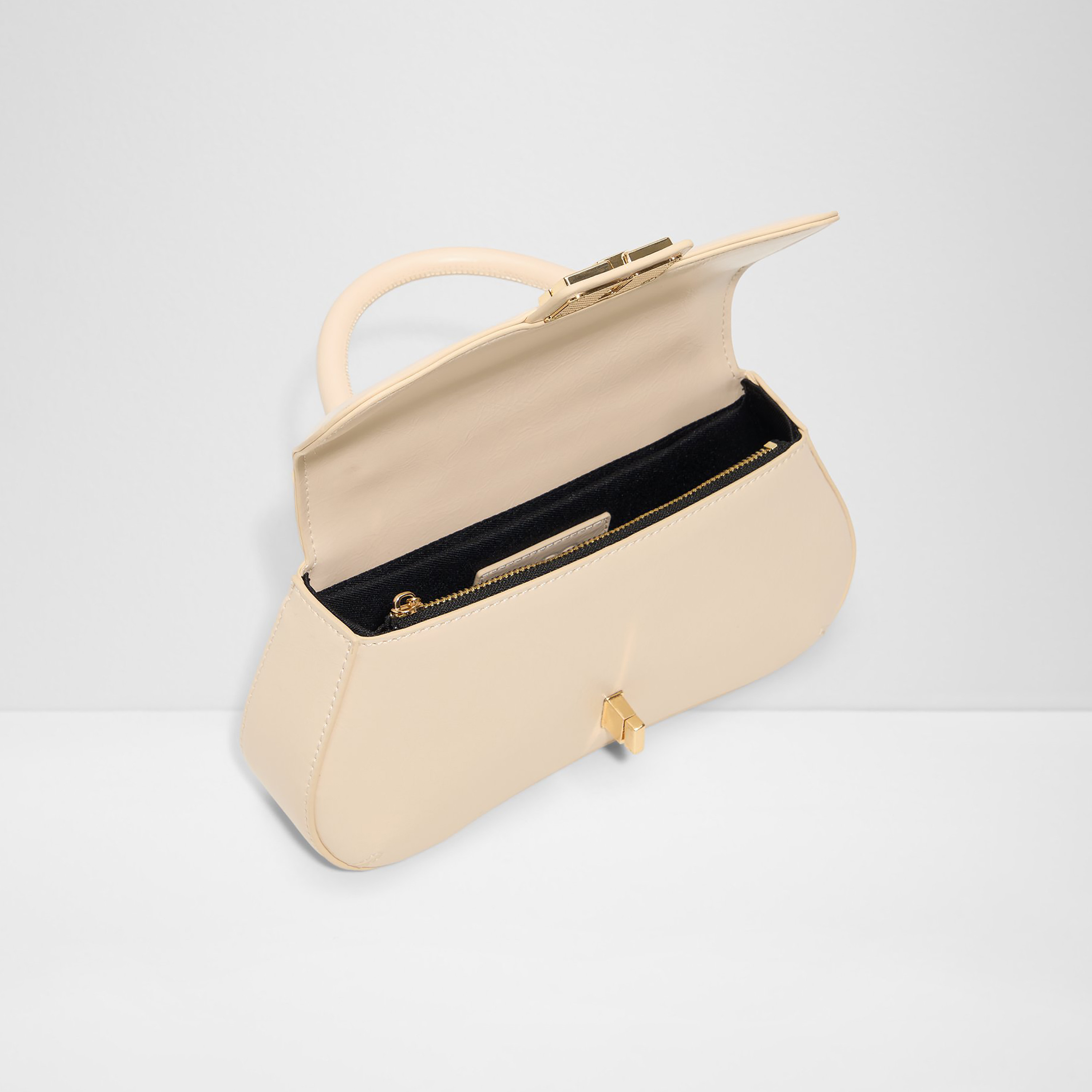 Aldo Catrine Plain Top Handle Sling Bag with Flap Closure and Detachable Strap-women-bagsandwallets-handbags-image-3