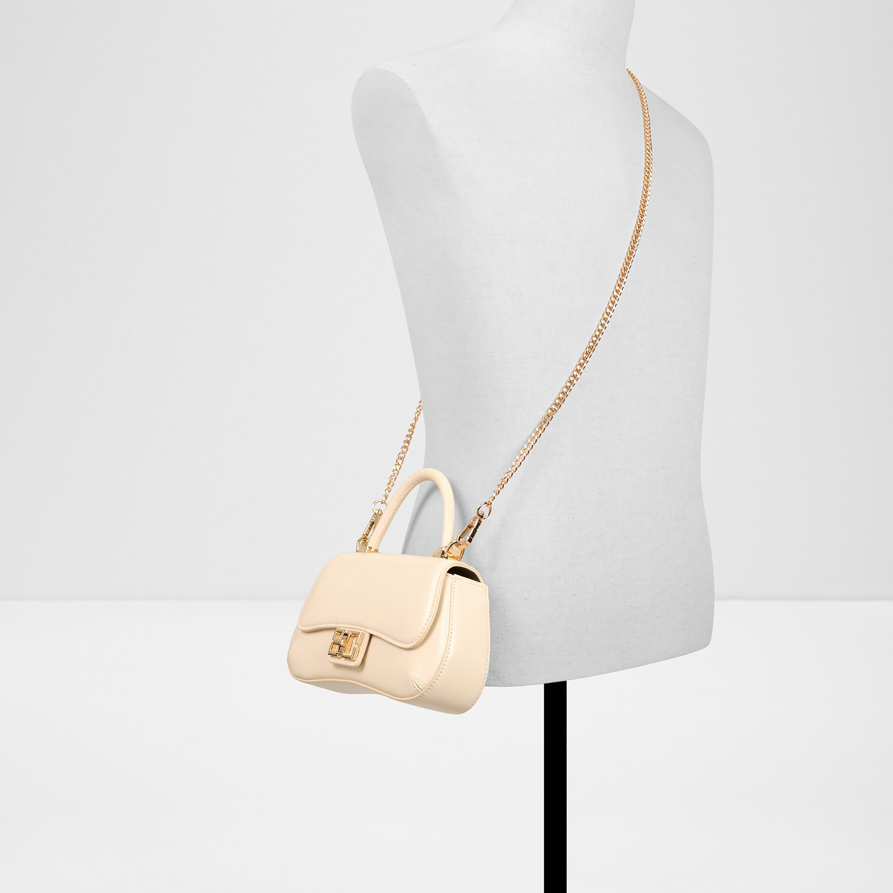 Aldo Catrine Plain Top Handle Sling Bag with Flap Closure and Detachable Strap-women-bagsandwallets-handbags-image-4