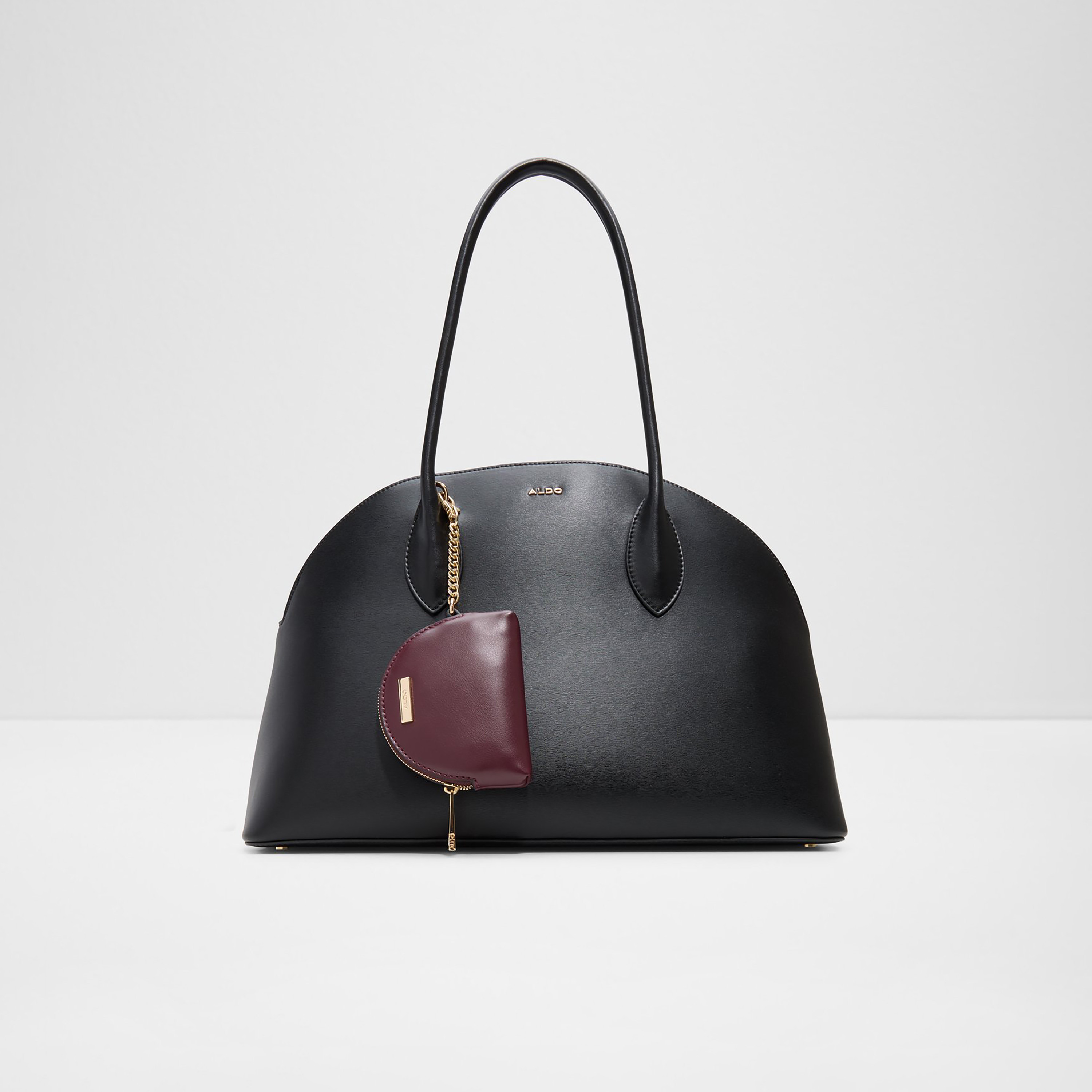 Aldo Eberessi Plain Double Handle Tote Bag & Pouch with Zip Closure & Adjustable Strap-women-bagsandwallets-handbags-image-1