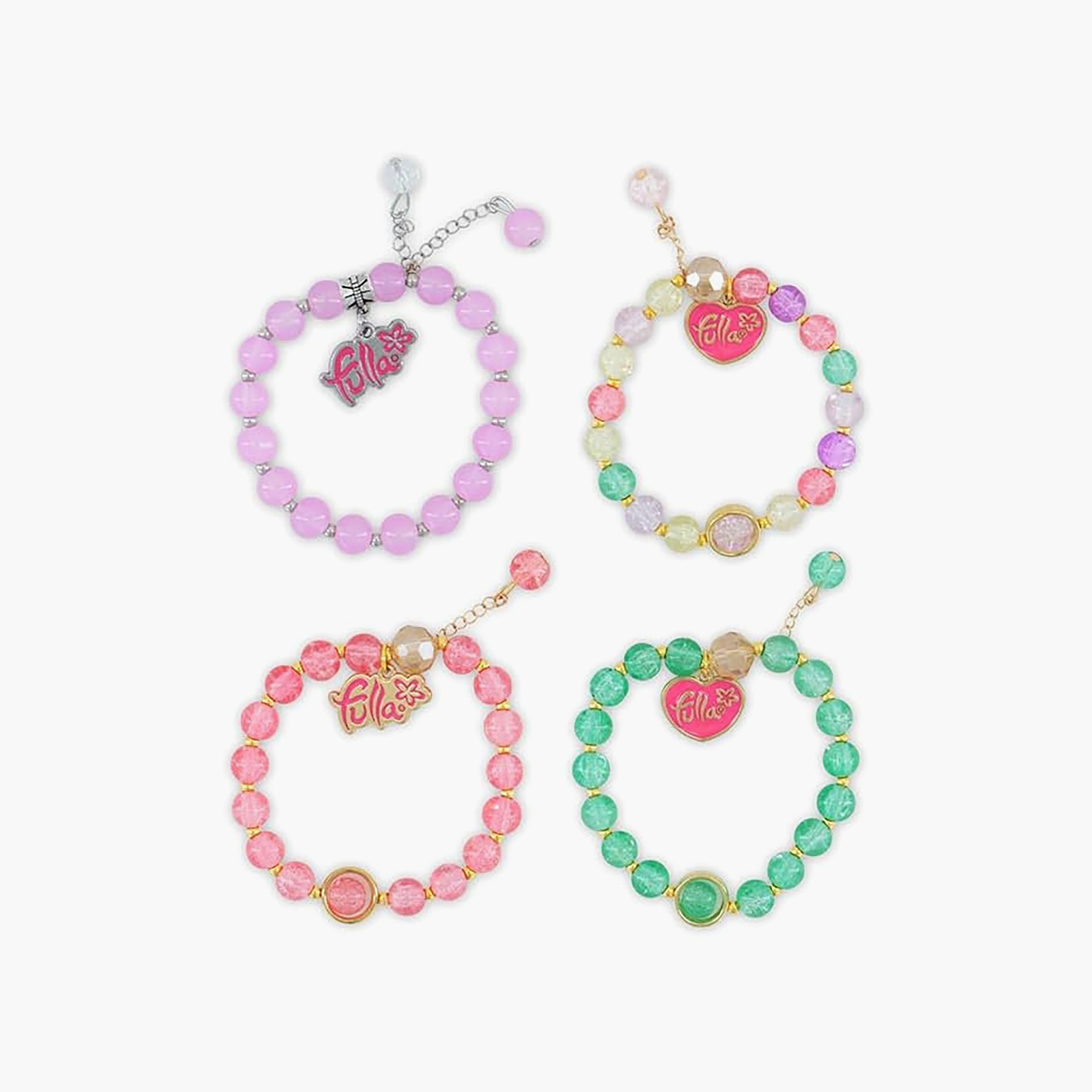 Pack of 4 Gloo Fulla Little Charmers Bracelet with Charm Accent-girls-accessories-jewellery-image-1