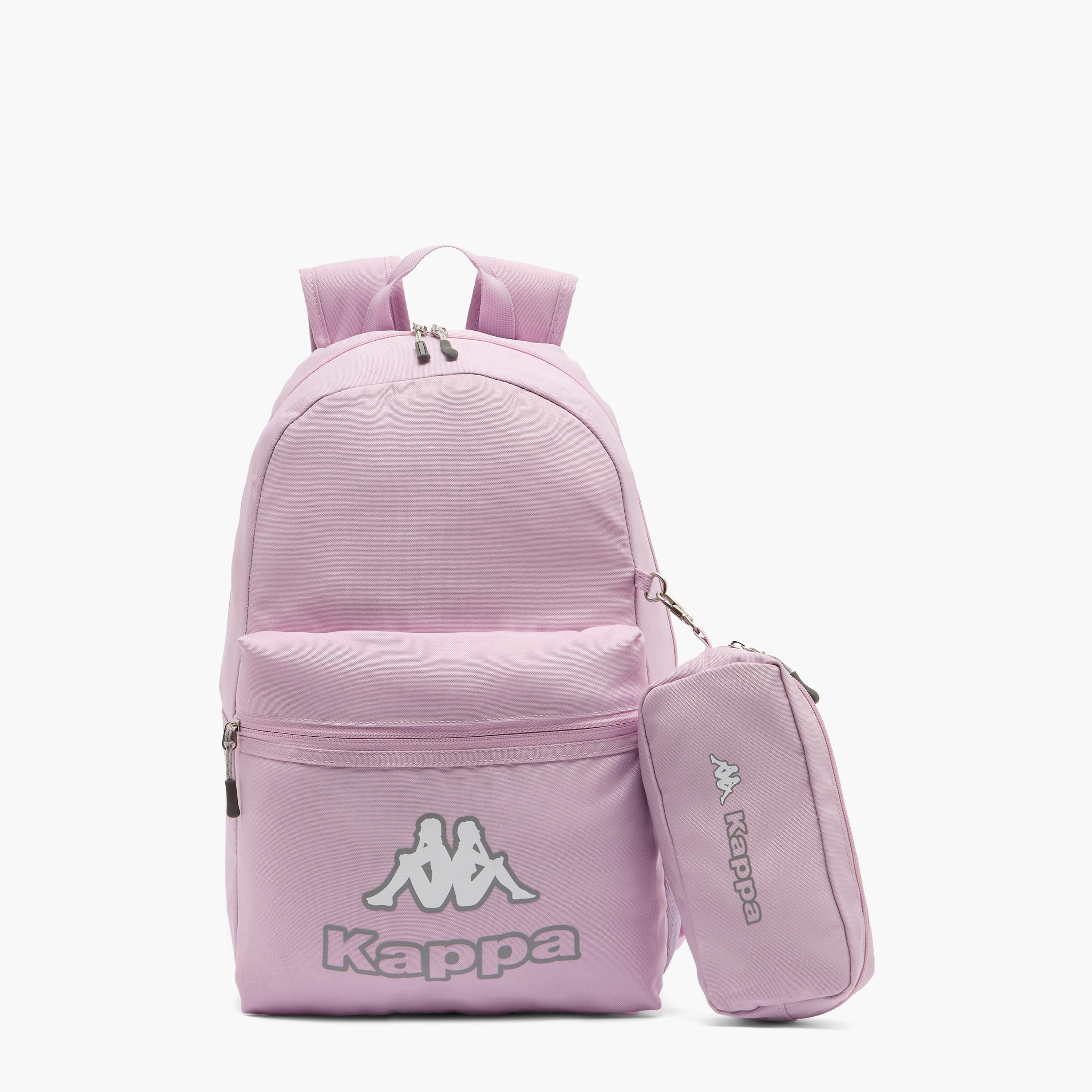 Kappa Logo Print 3-Piece School Backpack Set for Kids 8-13 Years with Pencil Pouch and Lunch Bag-school-bagsandbackpacks-backpacks-image-1