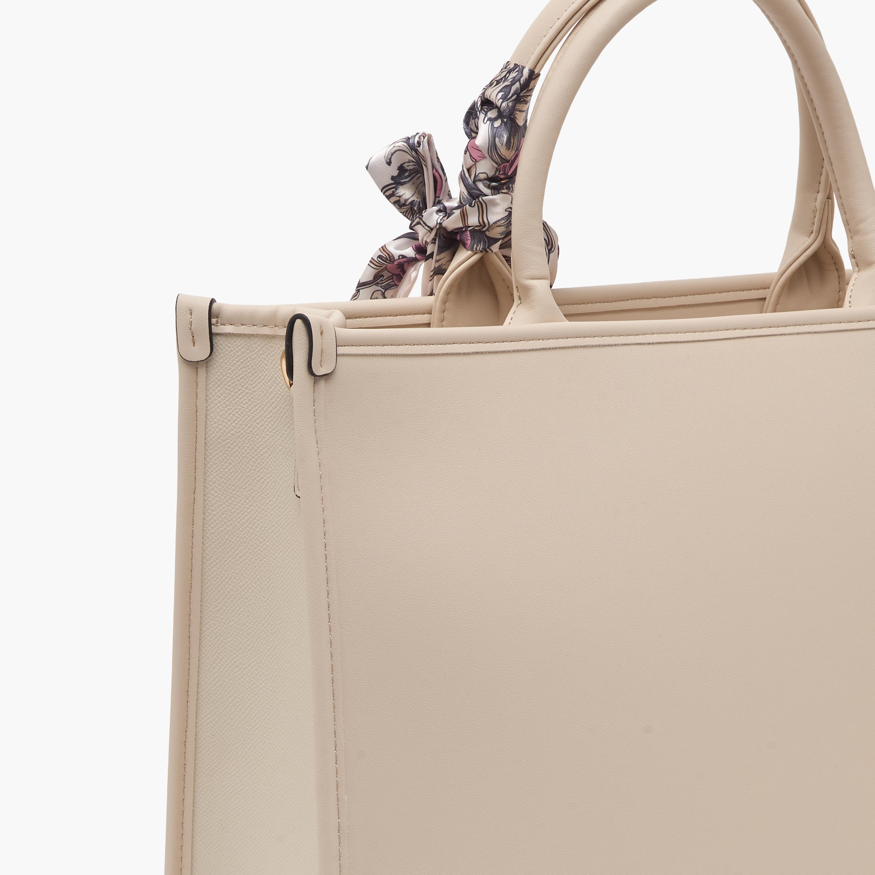 Charlotte Reid Floral Print Tote Bag with Scarf Detail-women-bagsandwallets-handbags-image-5