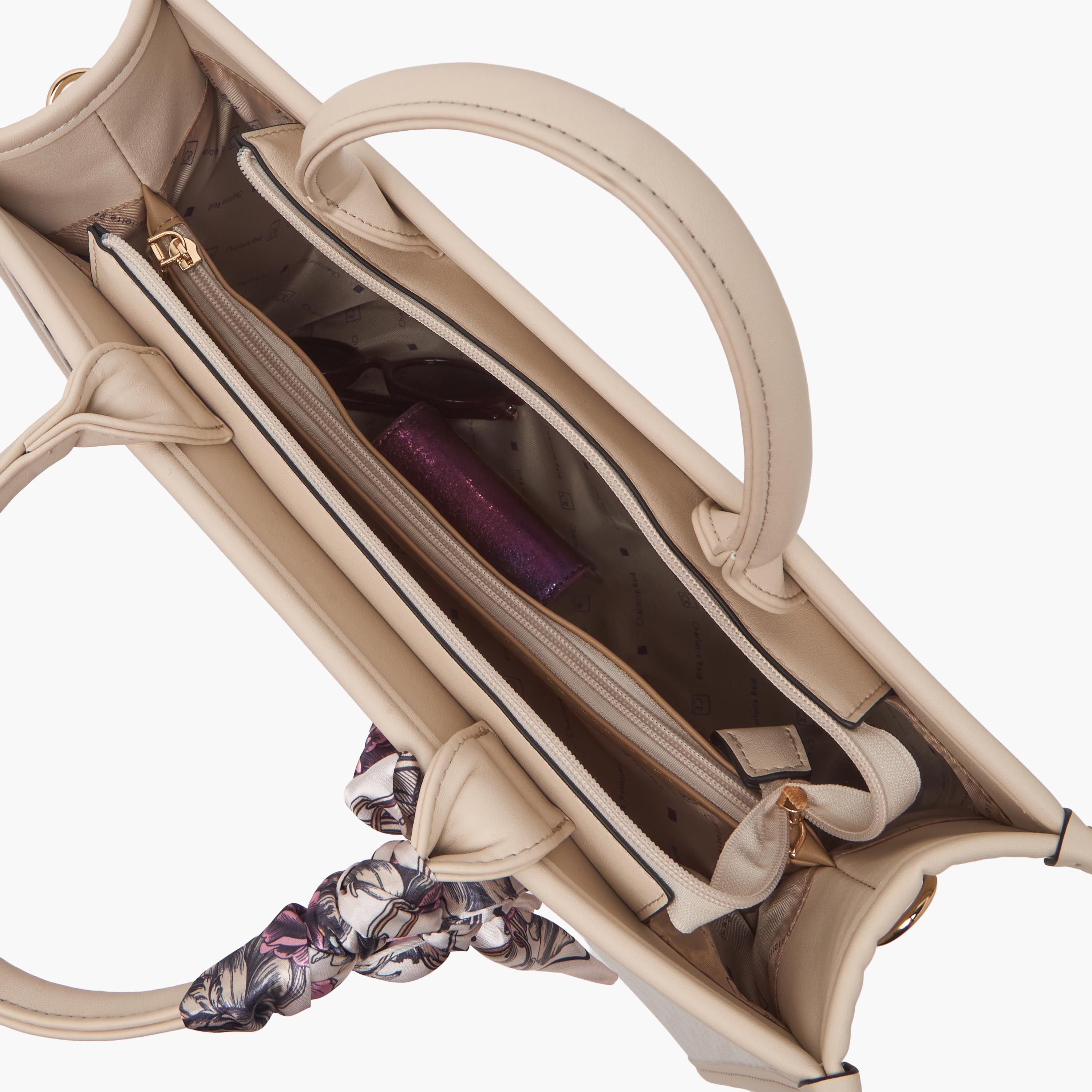 Charlotte Reid Floral Print Tote Bag with Scarf Detail-women-bagsandwallets-handbags-image-7