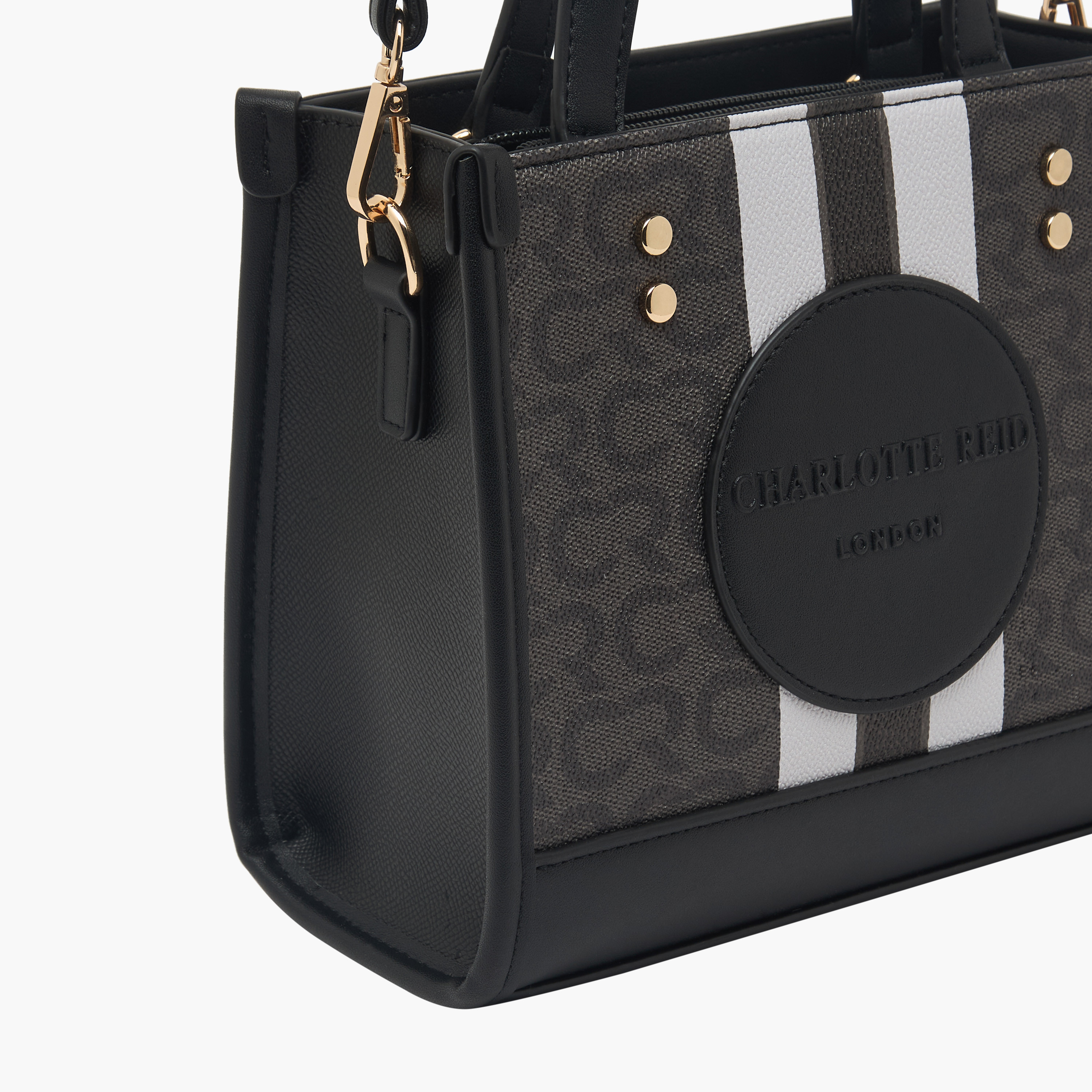 شنطة توت بطبعات مونوجرام وبحزام قابل للفصل من شارلوت ريد-women-bagsandwallets-handbags-image-5