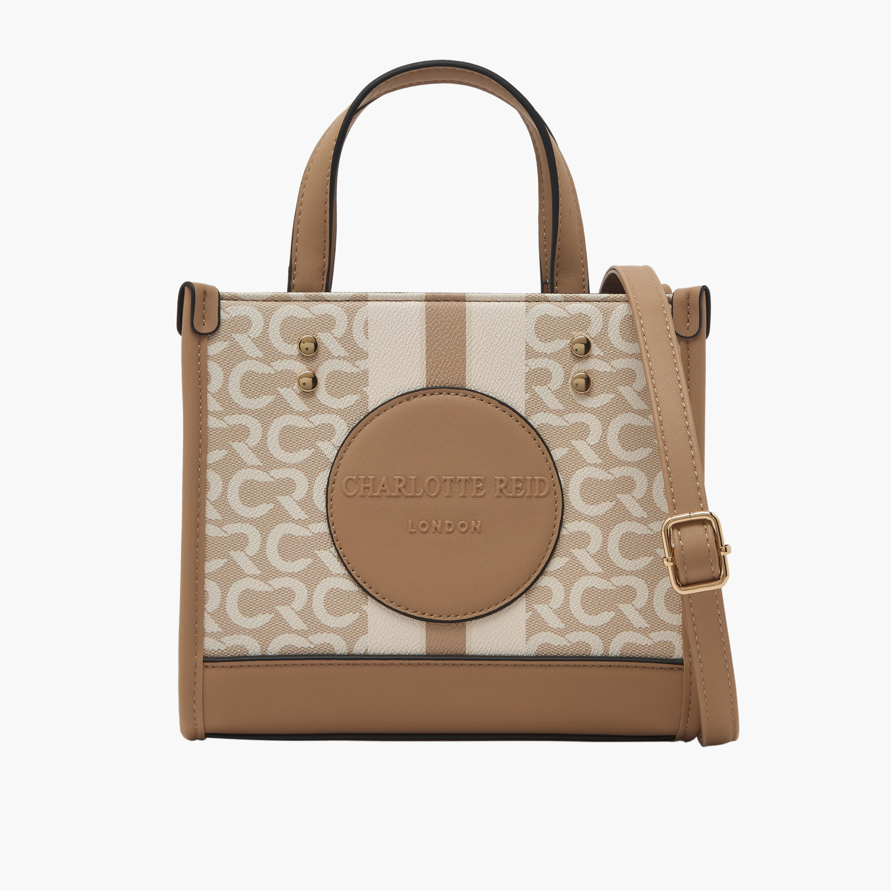 شنطة توت بطبعات مونوجرام وبحزام قابل للفصل من شارلوت ريد-women-bagsandwallets-handbags-image-1
