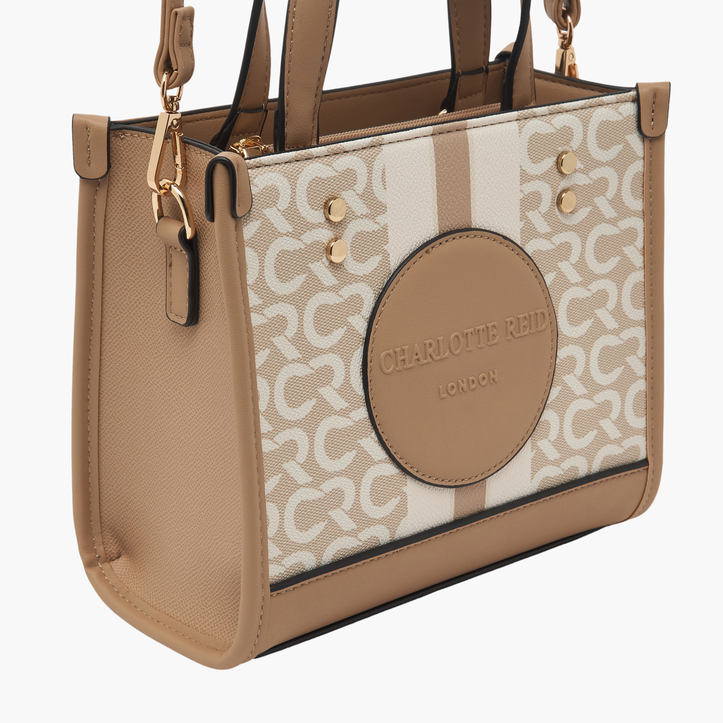 شنطة توت بطبعات مونوجرام وبحزام قابل للفصل من شارلوت ريد-women-bagsandwallets-handbags-image-5