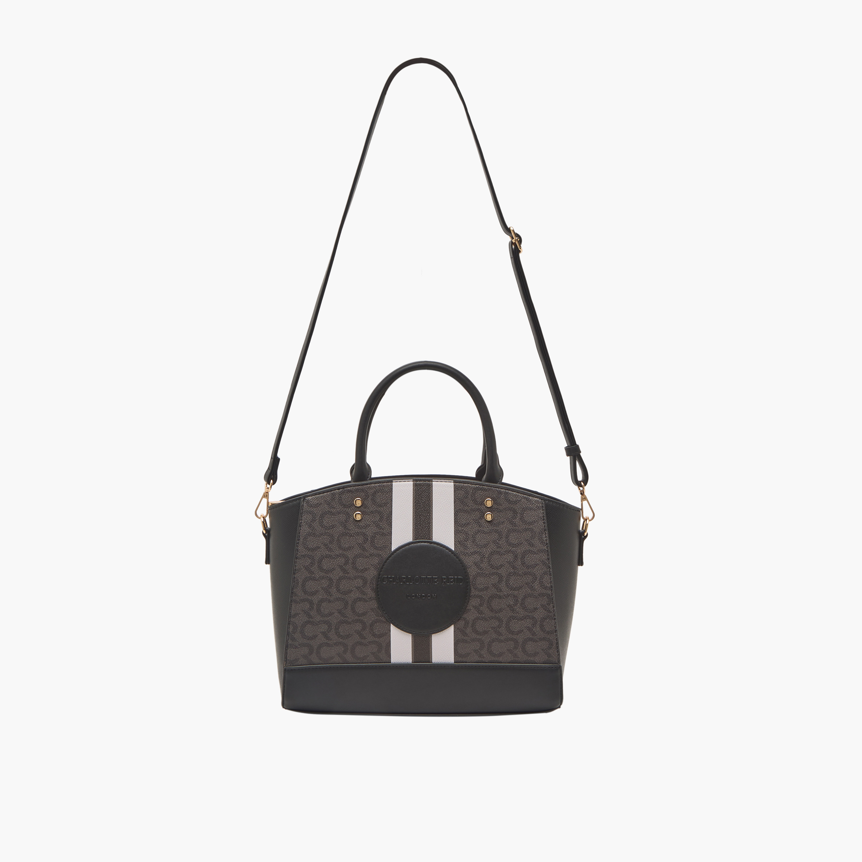 Charlotte Reid Monogram Print Tote Bag with Detachable Strap-women-bagsandwallets-handbags-image-2
