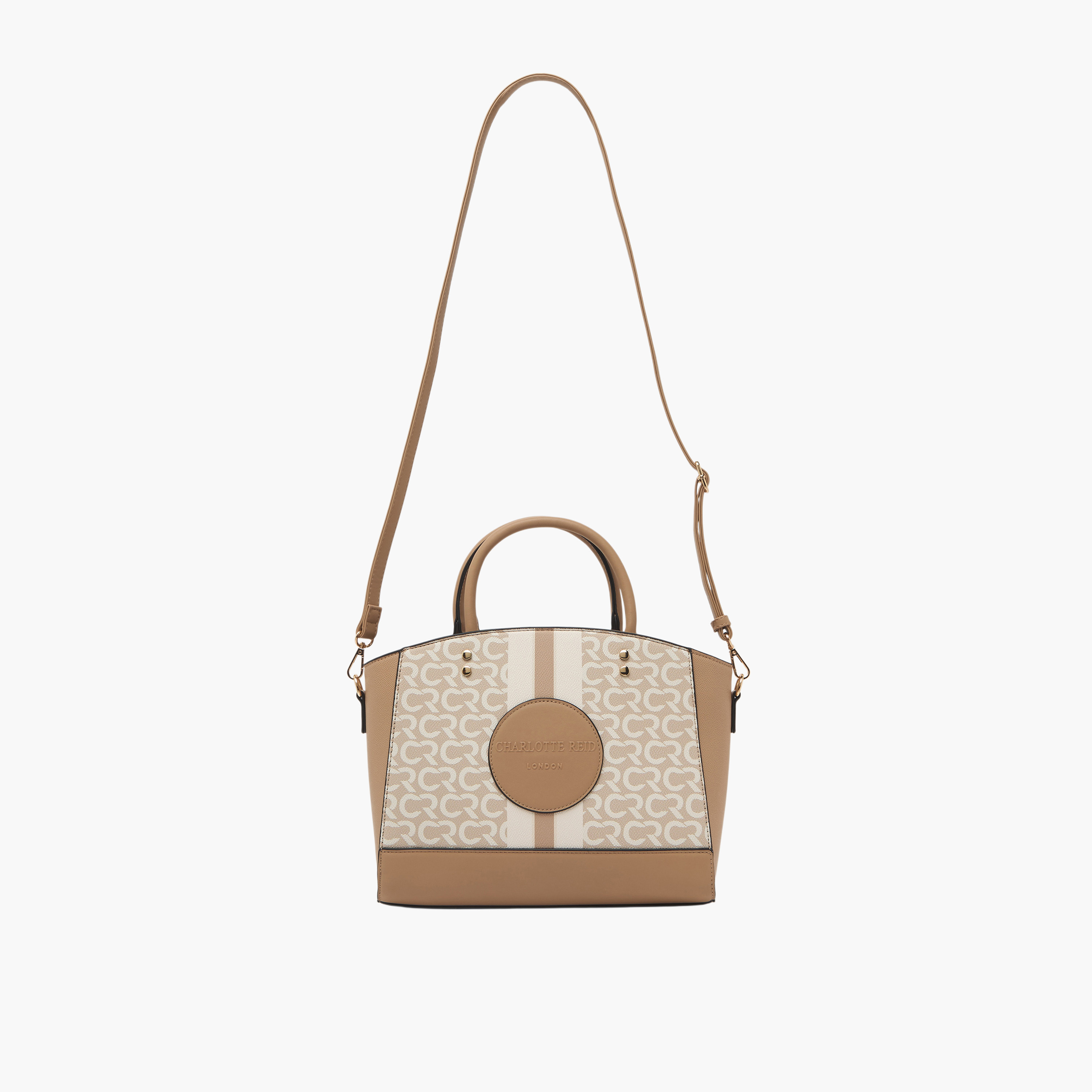 Charlotte Reid Monogram Print Tote Bag with Detachable Strap-women-bagsandwallets-handbags-image-2
