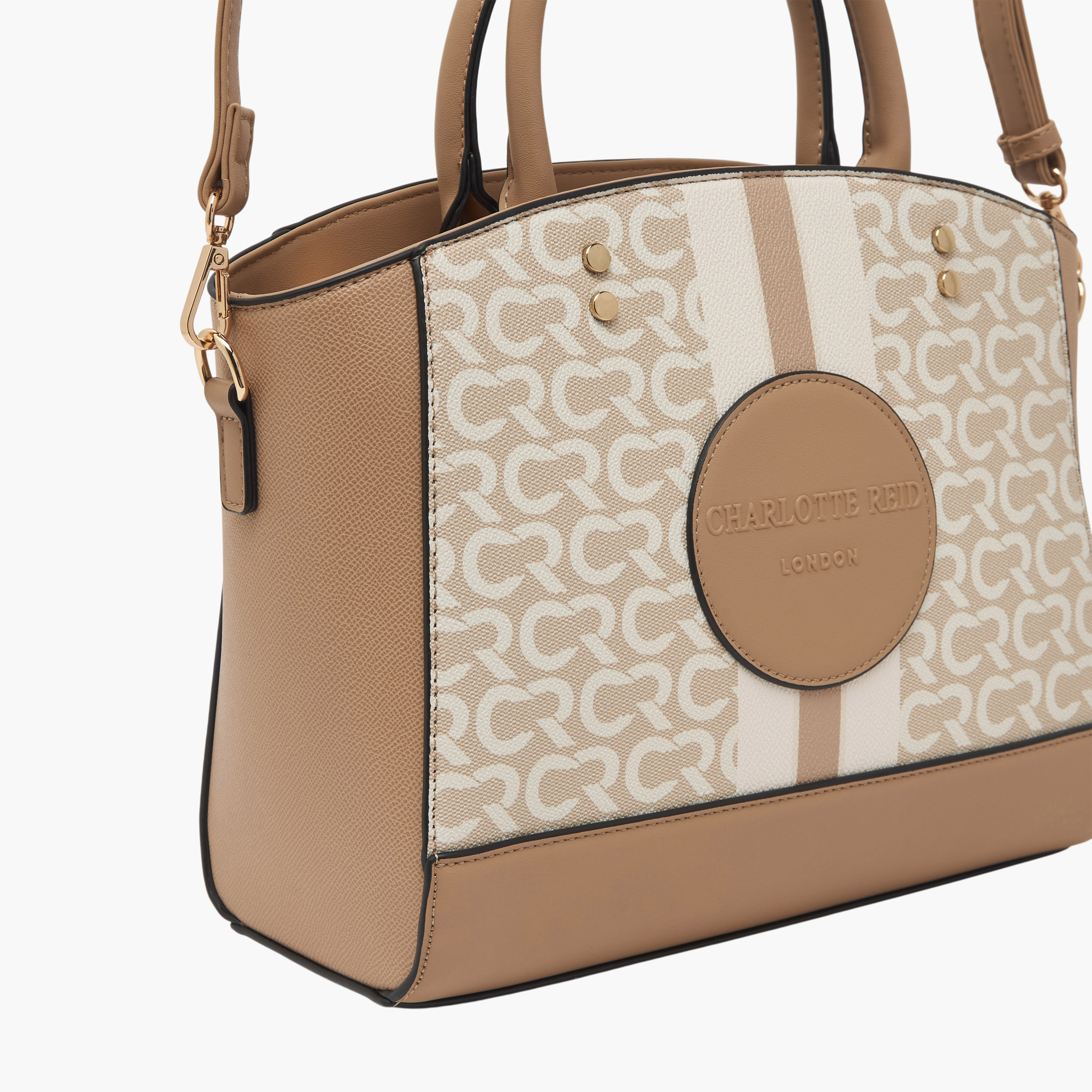 Charlotte Reid Monogram Print Tote Bag with Detachable Strap-women-bagsandwallets-handbags-image-4
