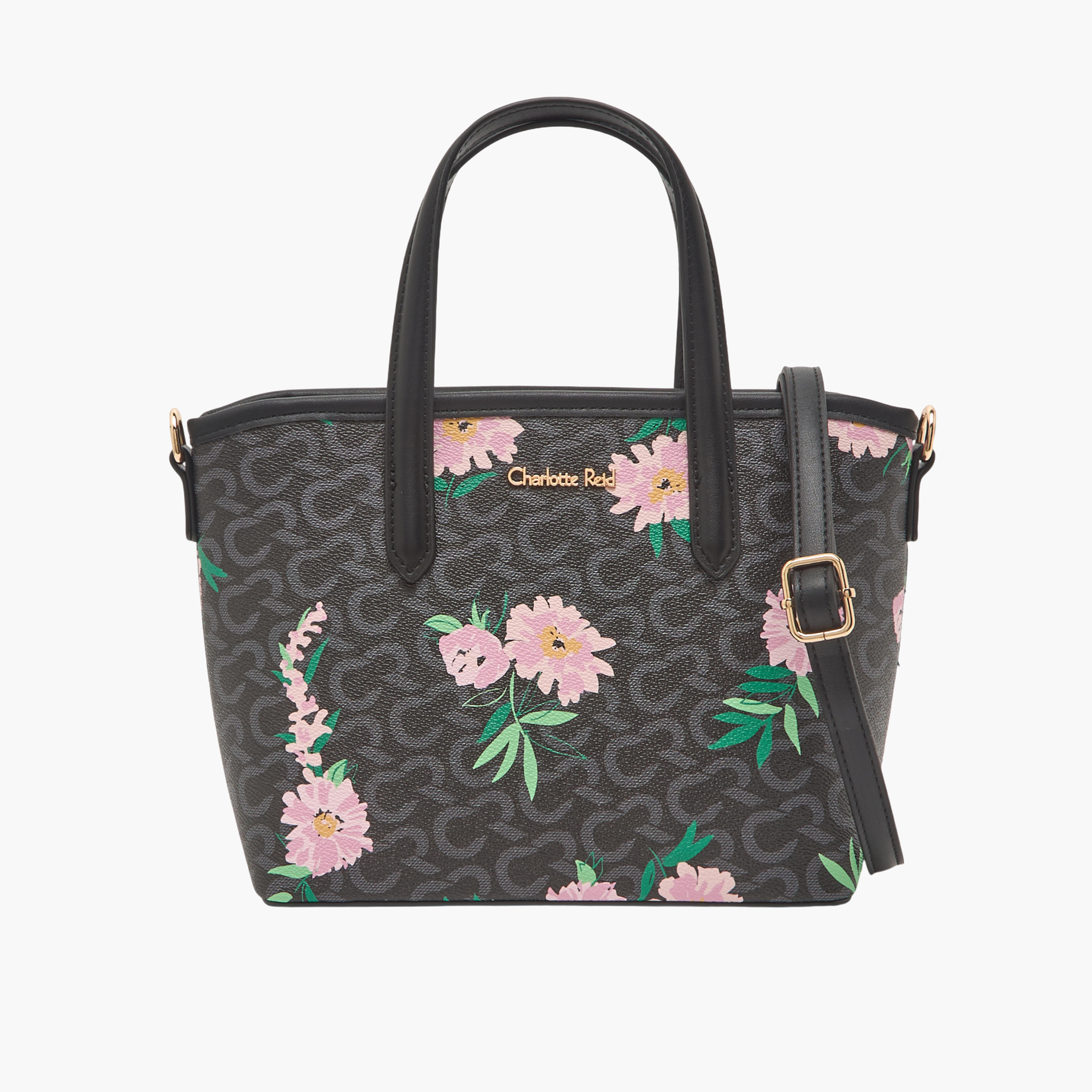Charlotte Reid Floral Print Tote Bag with Detachable Strap-women-bagsandwallets-handbags-image-1