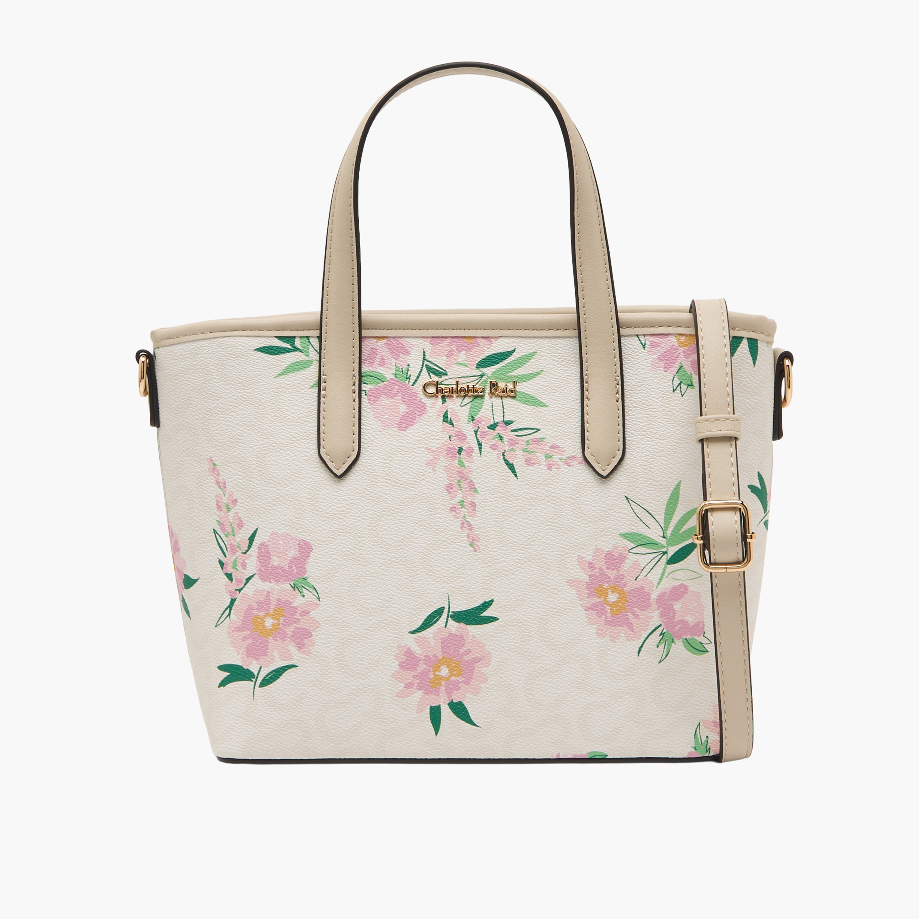 Charlotte Reid Floral Print Tote Bag with Detachable Strap-women-bagsandwallets-handbags-image-1