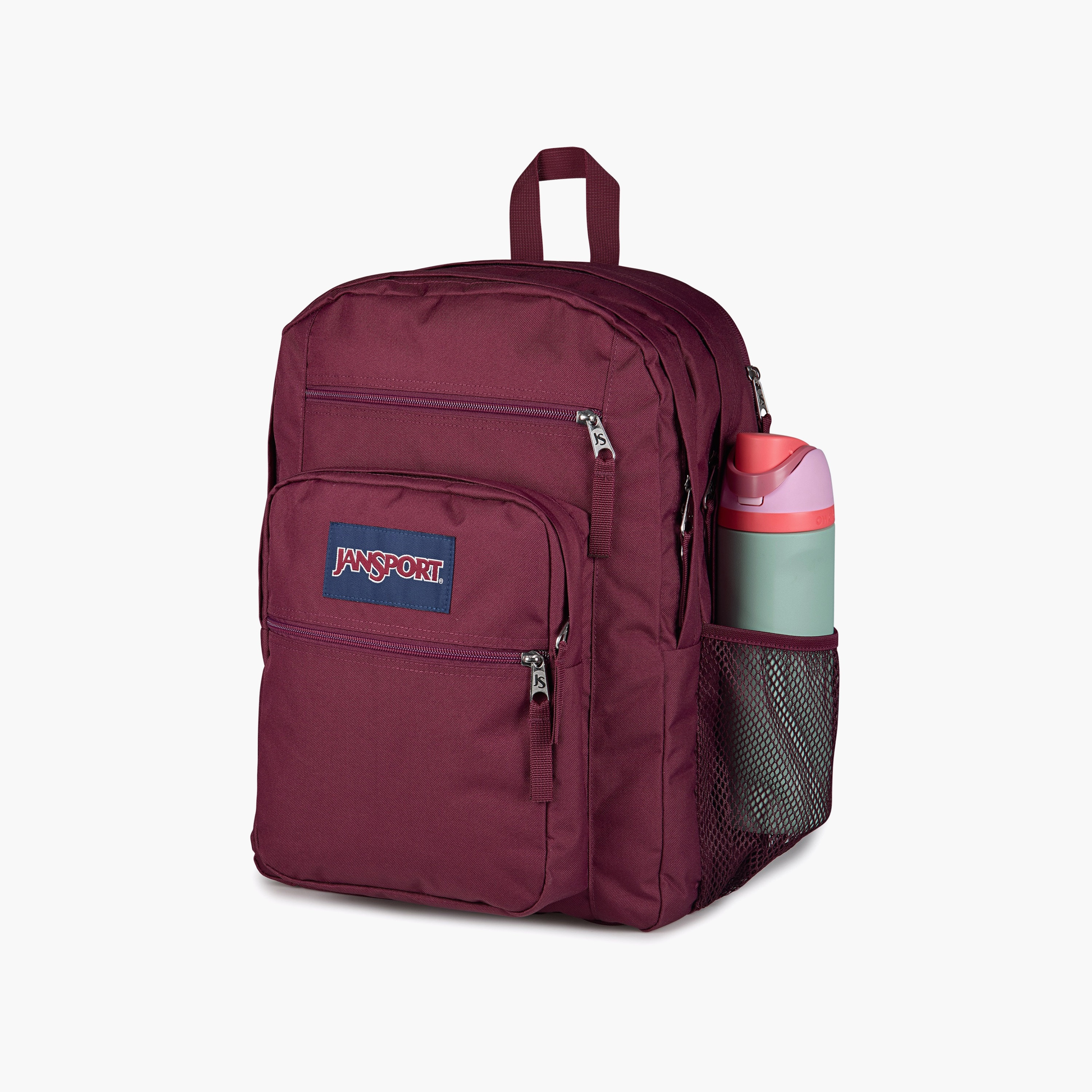 Backpack-Big Student-2 Cmprt-34 Ltr- (214|Woven Polyester) Cherry Laquer \ 19X32.5X43.5-school-bagsandbackpacks-backpacks-image-5