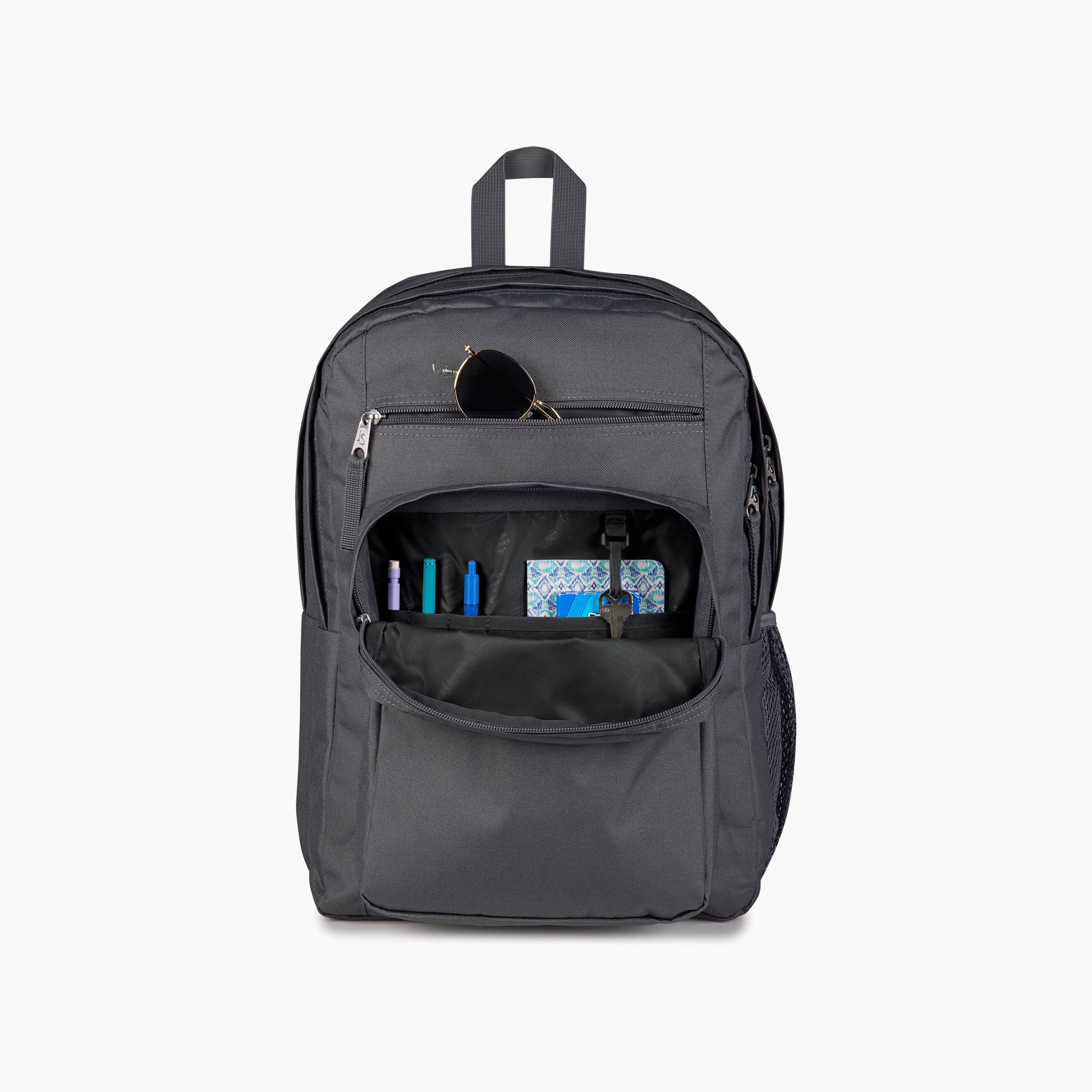 Backpack-Big Student-2 Cmprt-34 Ltr- (214|Woven Polyester) Smokey Grit \ 19X32.5X43.5-school-bagsandbackpacks-backpacks-image-4