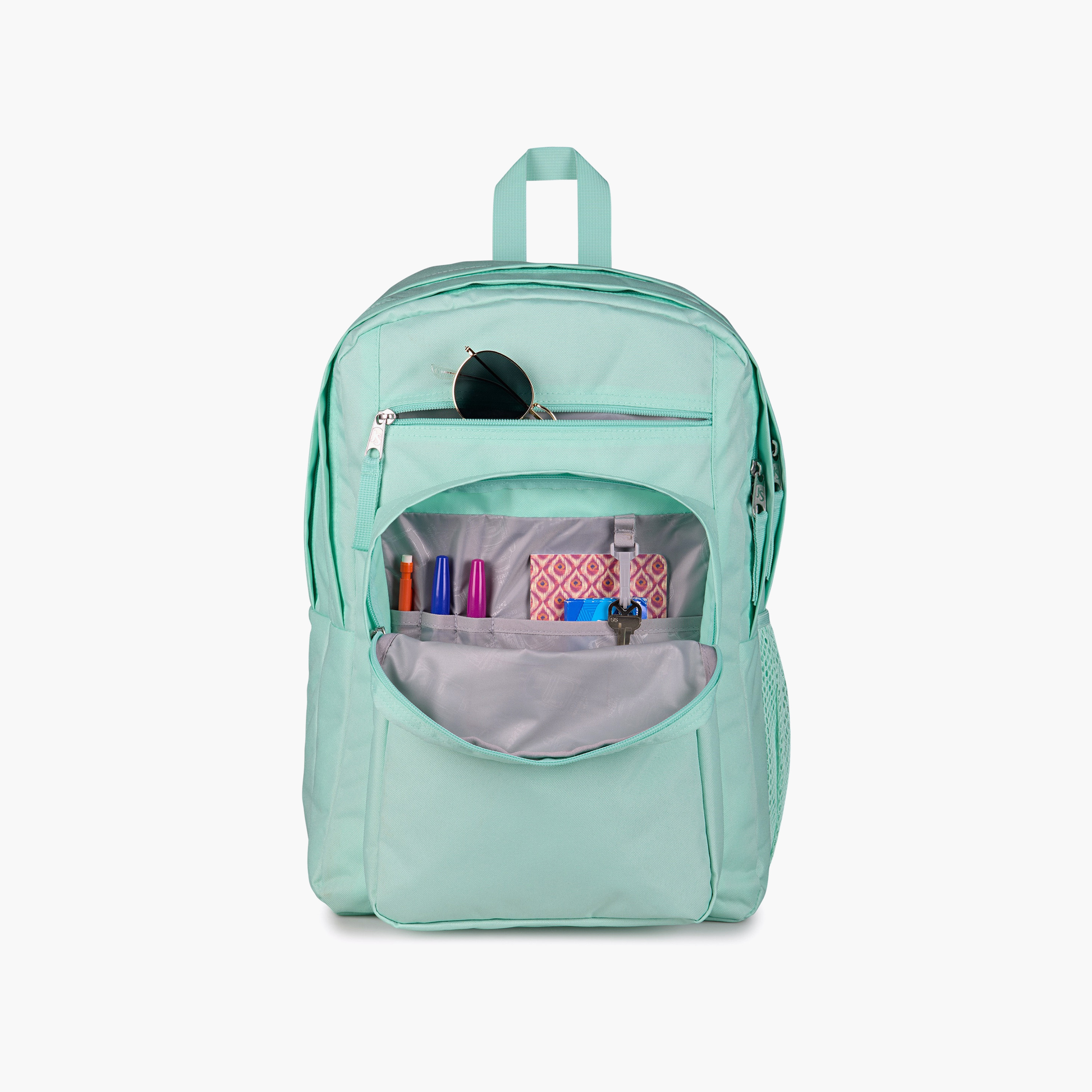 Backpack-Big Student-2 Cmprt-34 Ltr- (214|Woven Polyester) Magic Mint \ 19X32.5X43.5-school-bagsandbackpacks-backpacks-image-4