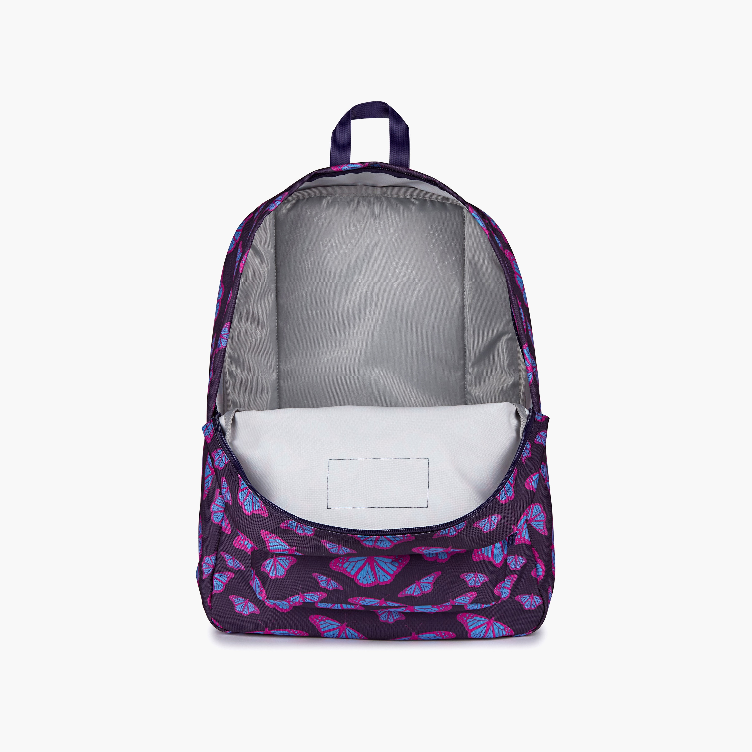 Backpack-Superbreak One-1 Cmprt-26 Ltr- (214|Woven Polyester) Flutter By Purple \ 14X32X42-school-bagsandbackpacks-backpacks-image-2
