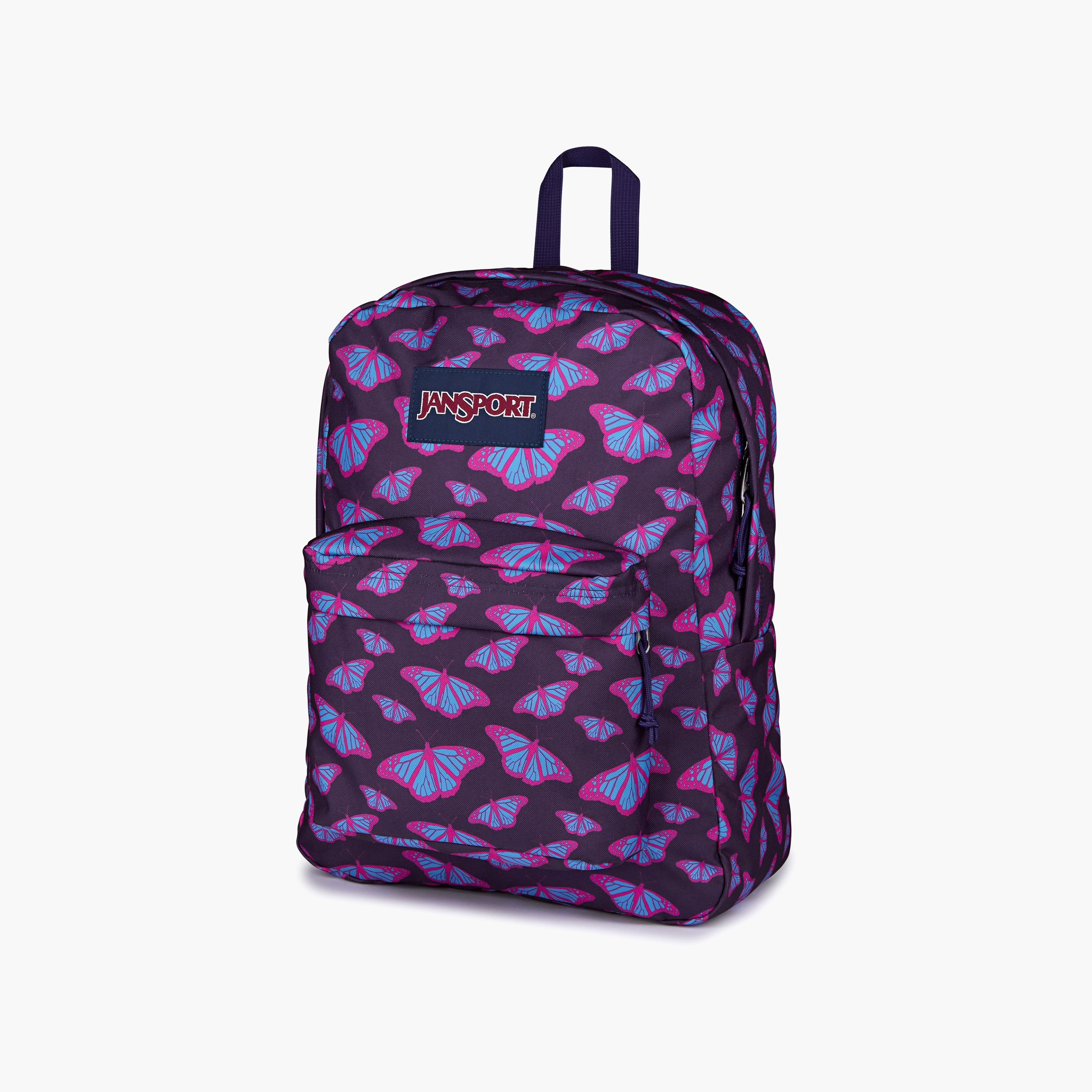 Backpack-Superbreak One-1 Cmprt-26 Ltr- (214|Woven Polyester) Flutter By Purple \ 14X32X42-school-bagsandbackpacks-backpacks-image-3