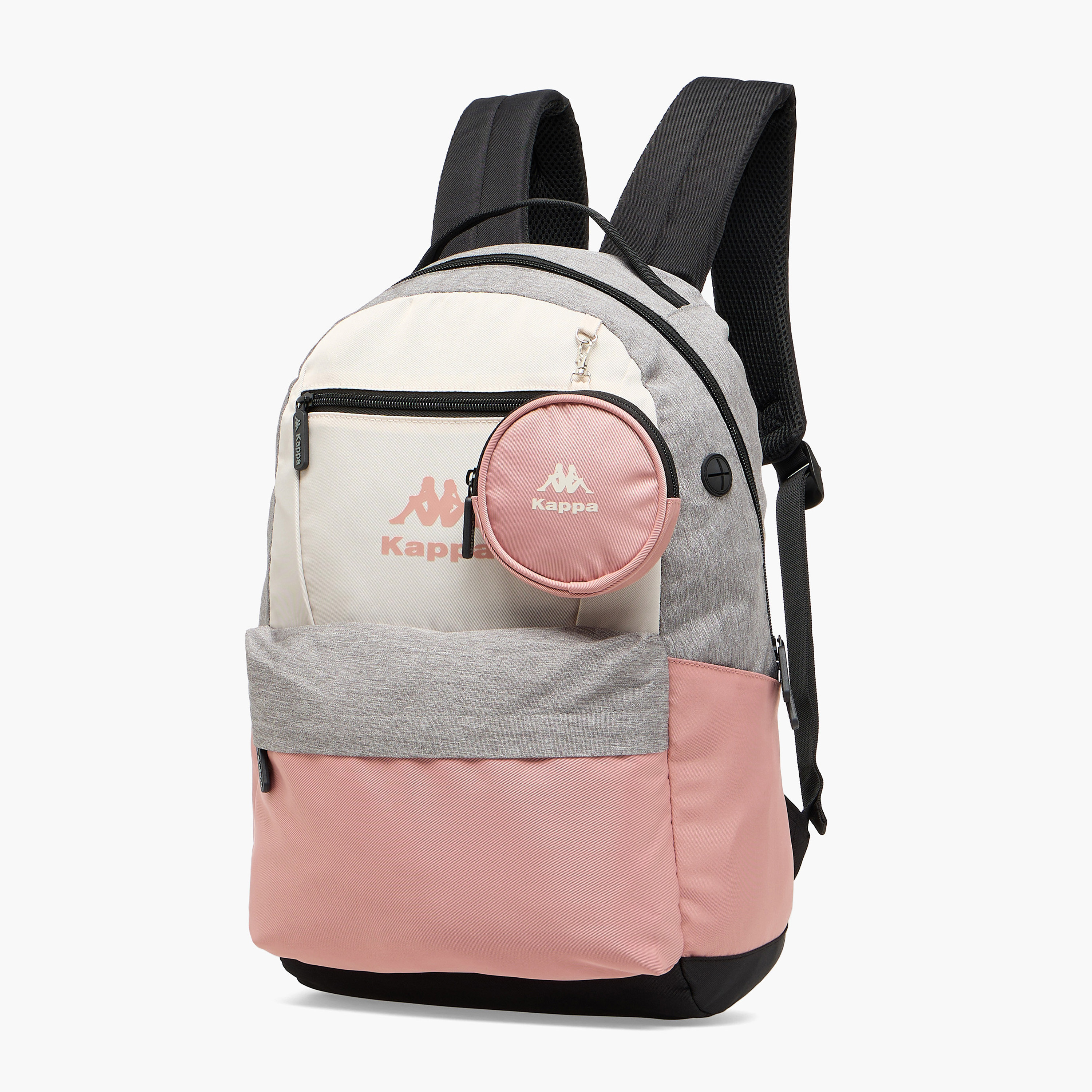 Kappa Colourblock Backpack for Kids 13 Years+ with Detachable Pouch-boys-accessories-bagsandbackpacks-image-2