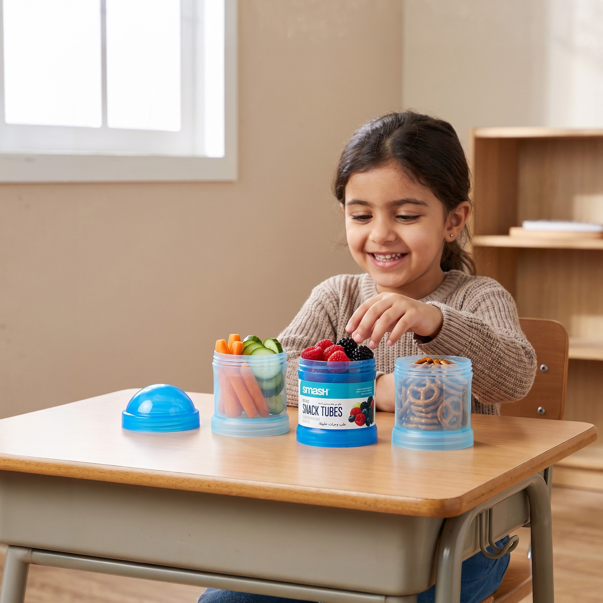 صندوق وجبات خفيفة قابل للتكديس للأطفال مع غطاء من سماش-school-lunchessentials-lunchboxes-image-3