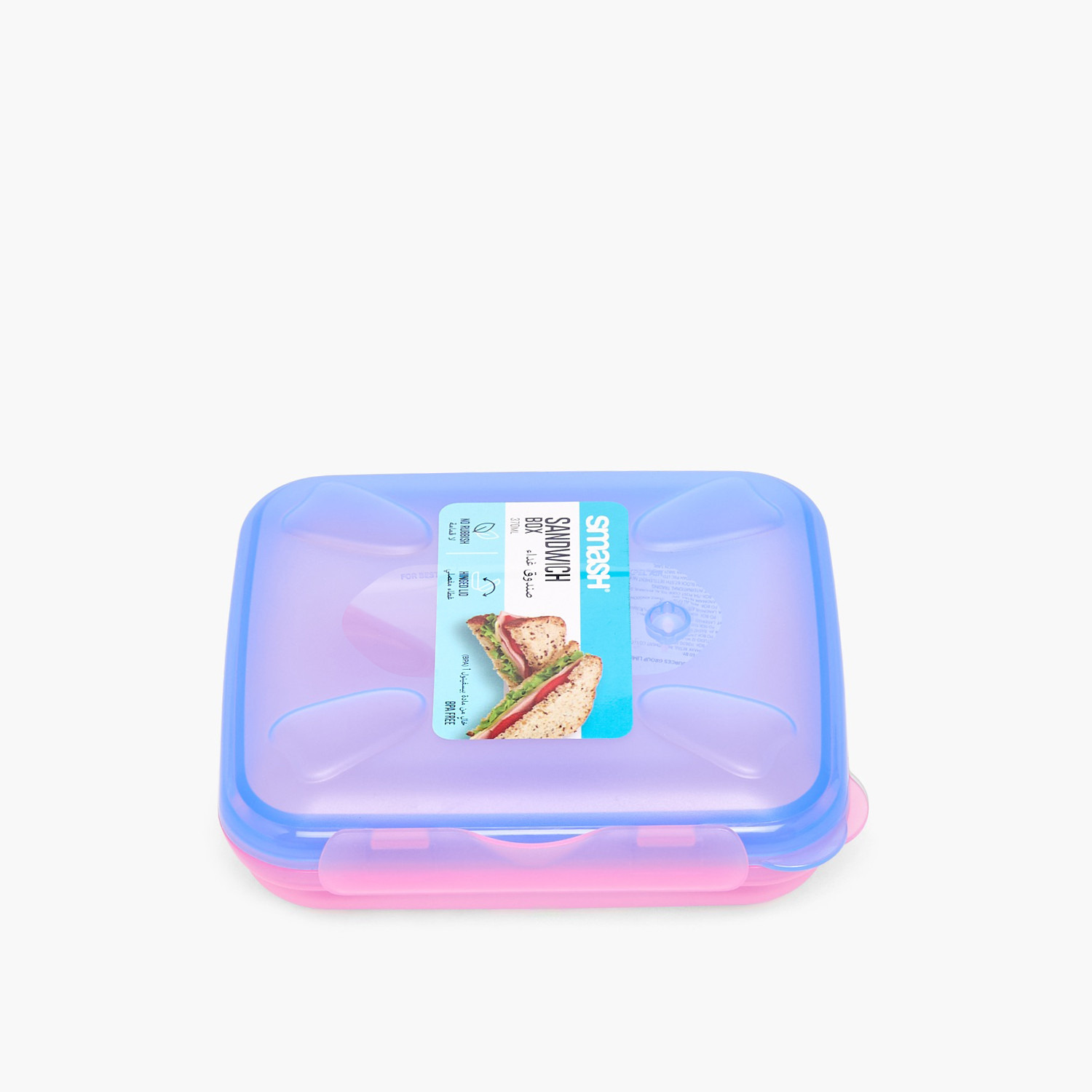 Smash Solid Lunch Box for Kids with Hinged Lid - 370 ml-school-lunchessentials-lunchboxes-image-2