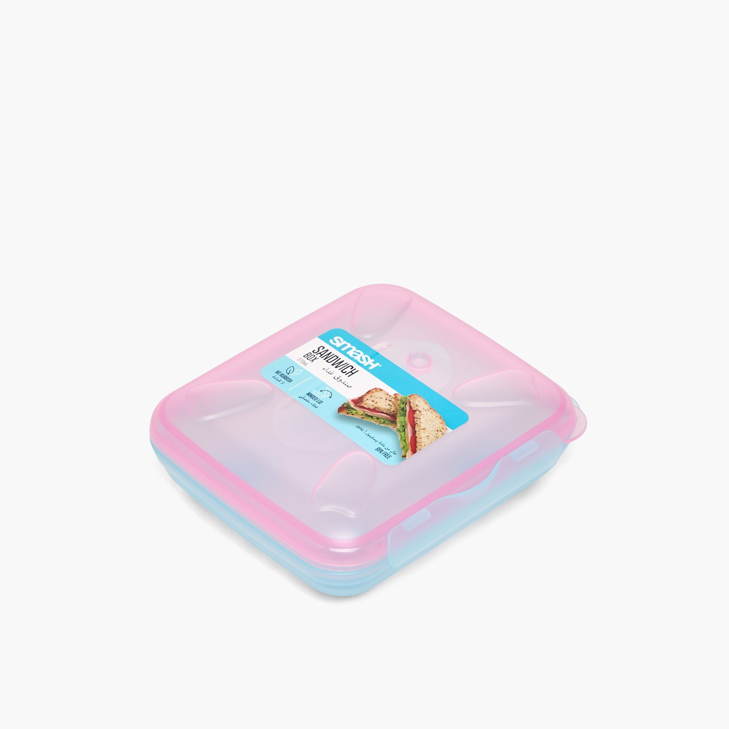 Smash Solid Lunch Box for Kids with Hinged Lid - 370 ml-school-lunchessentials-lunchboxes-image-10