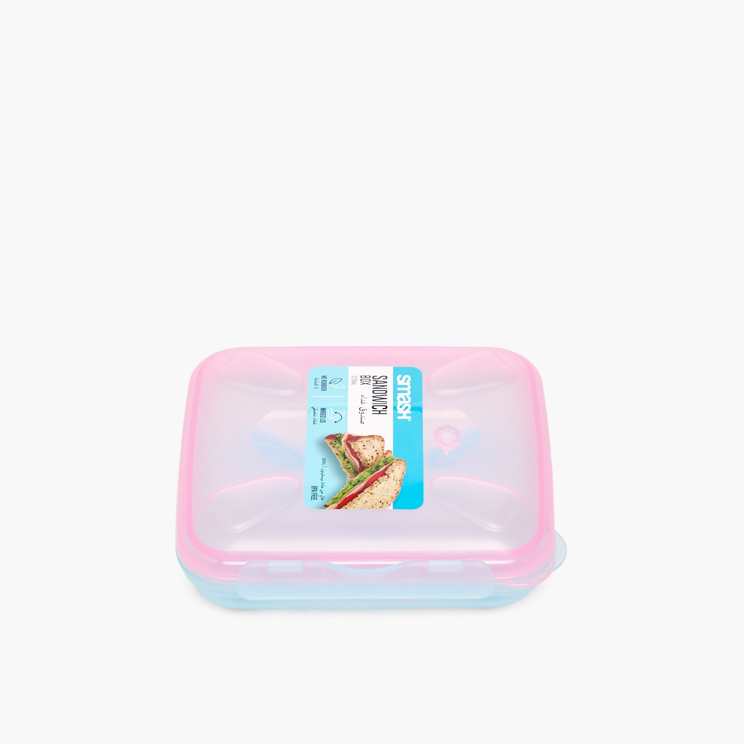 Smash Solid Lunch Box for Kids with Hinged Lid - 370 ml-school-lunchessentials-lunchboxes-image-2