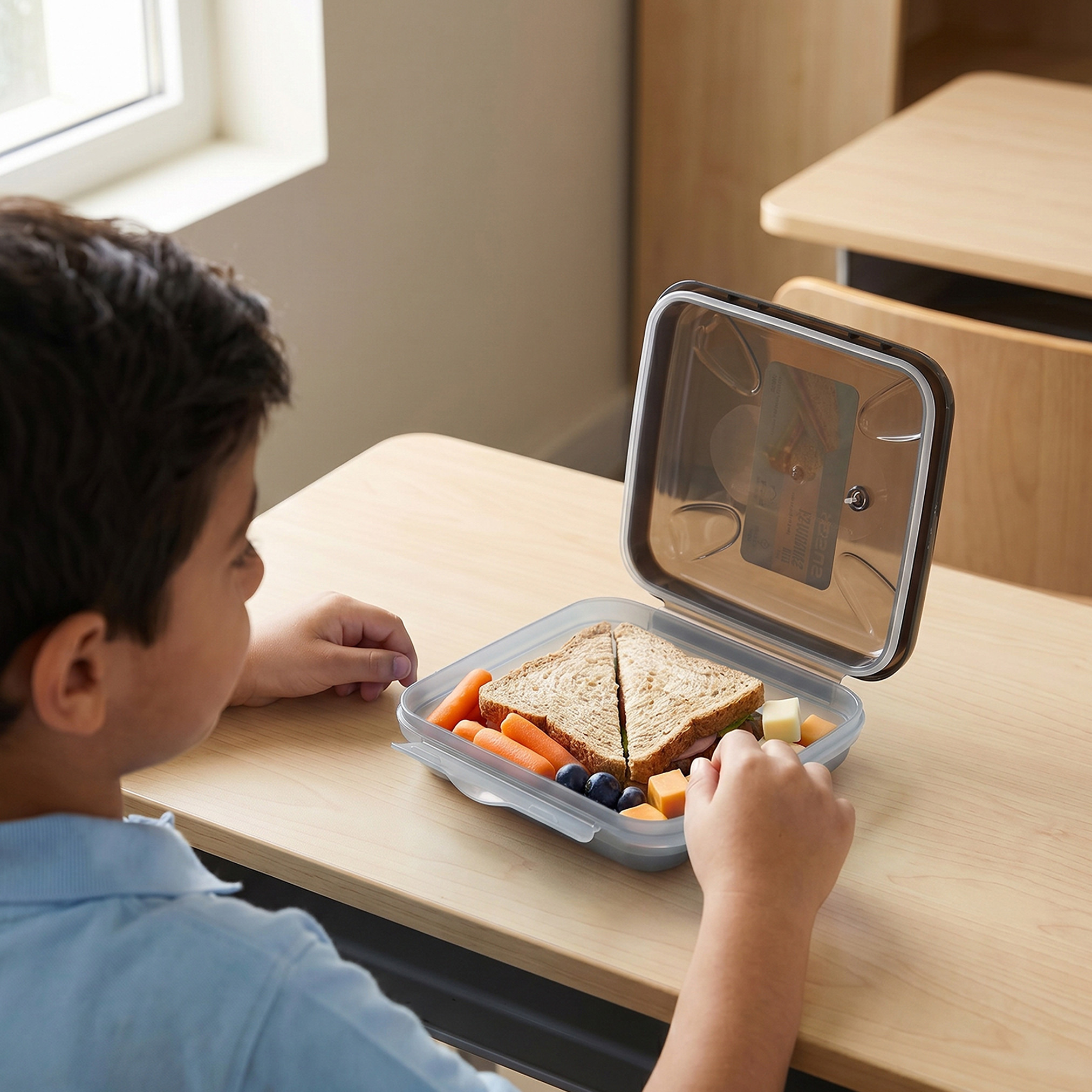 Smash Solid Lunch Box for Kids with Hinged Lid - 370 ml-school-lunchessentials-lunchboxes-image-3