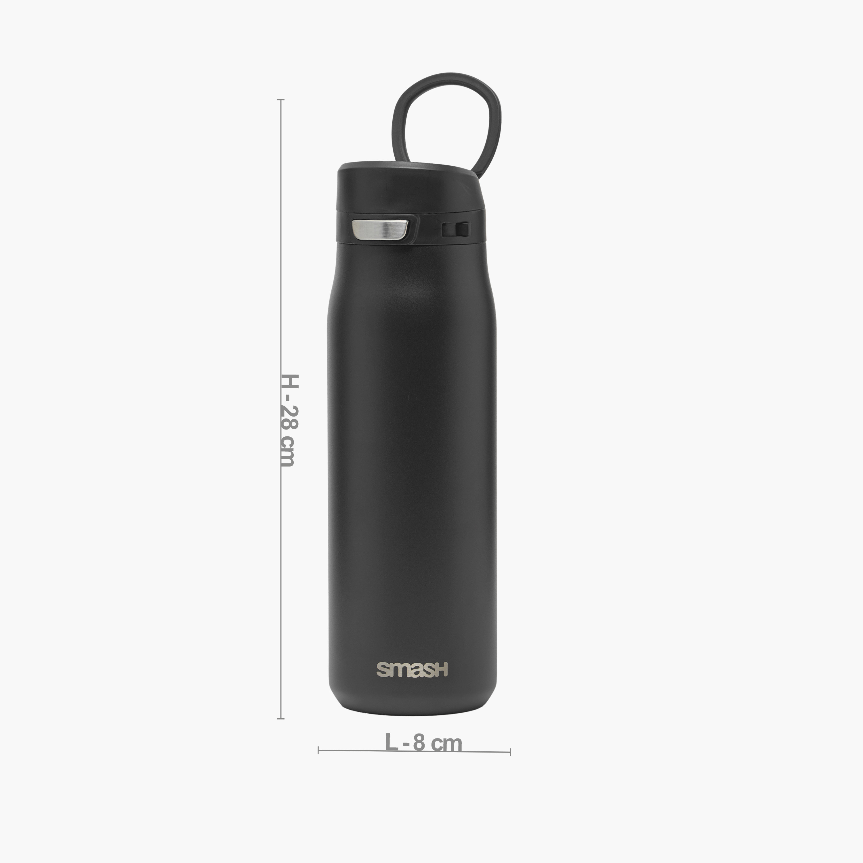 Smash Solid Stainless Steel Water Bottle with Spout and Carry Loop - 750 ml-school-waterbottles-image-4