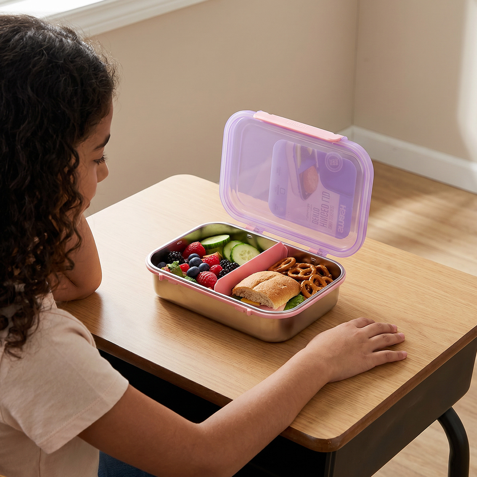 Smash Solid Bento Lunch Box for Kids with Divider - 1.8 L-school-lunchessentials-lunchboxes-image-3