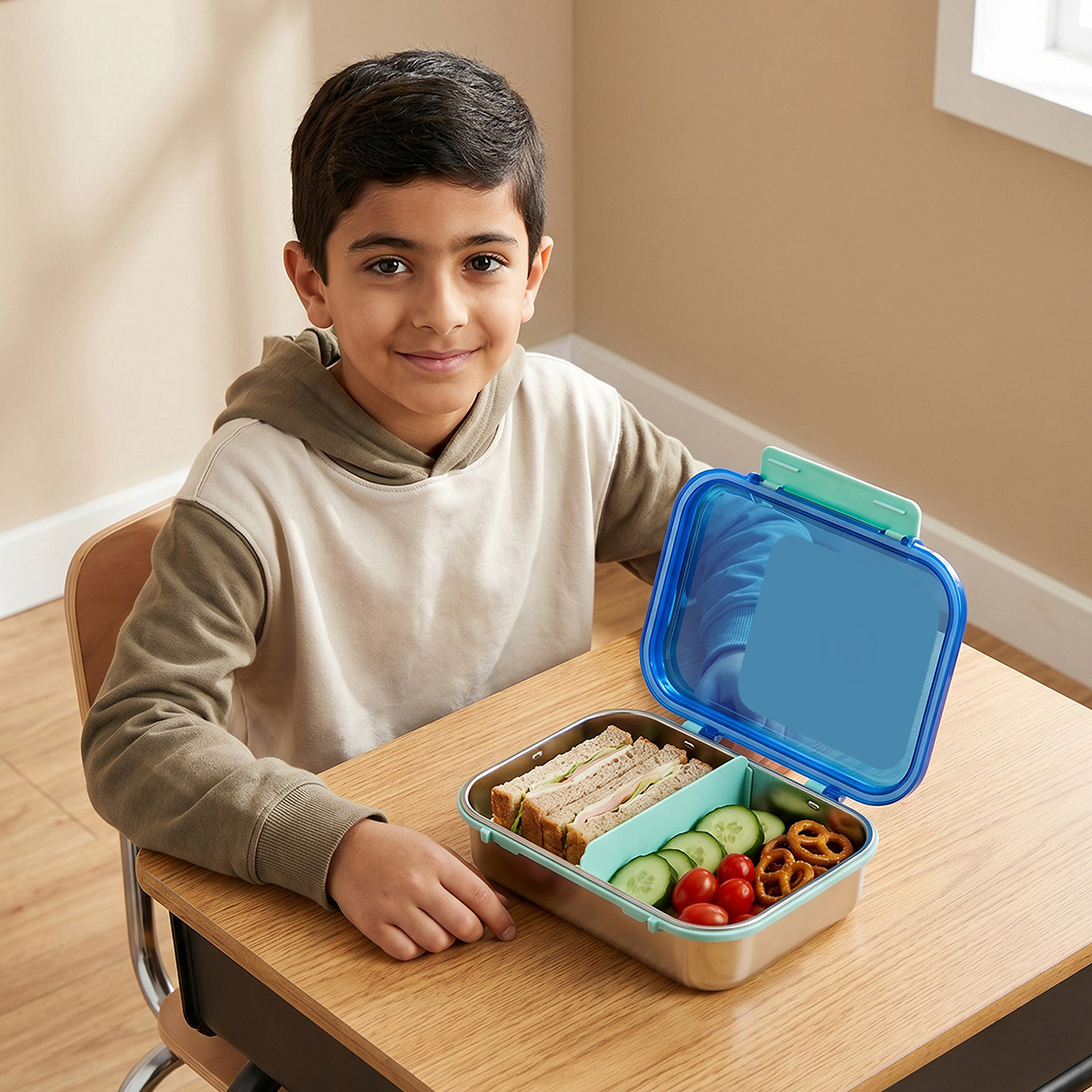 Smash Solid Bento Lunch Box for Kids with Divider - 1.8 L-school-lunchessentials-lunchboxes-image-3