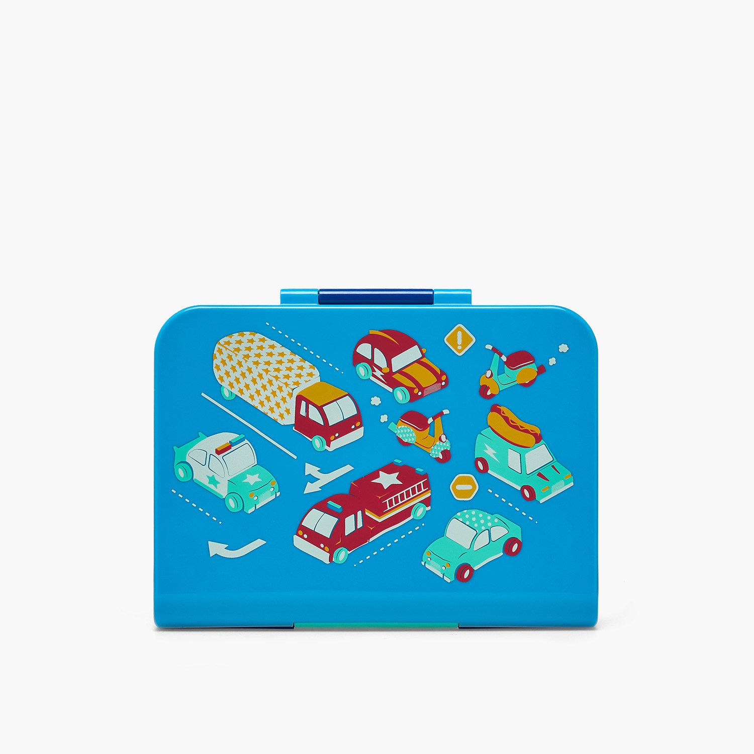 Smash Vehicle Print Bento Lunch Box for Boys with Clip Lock Closure-school-lunchessentials-lunchboxes-image-3